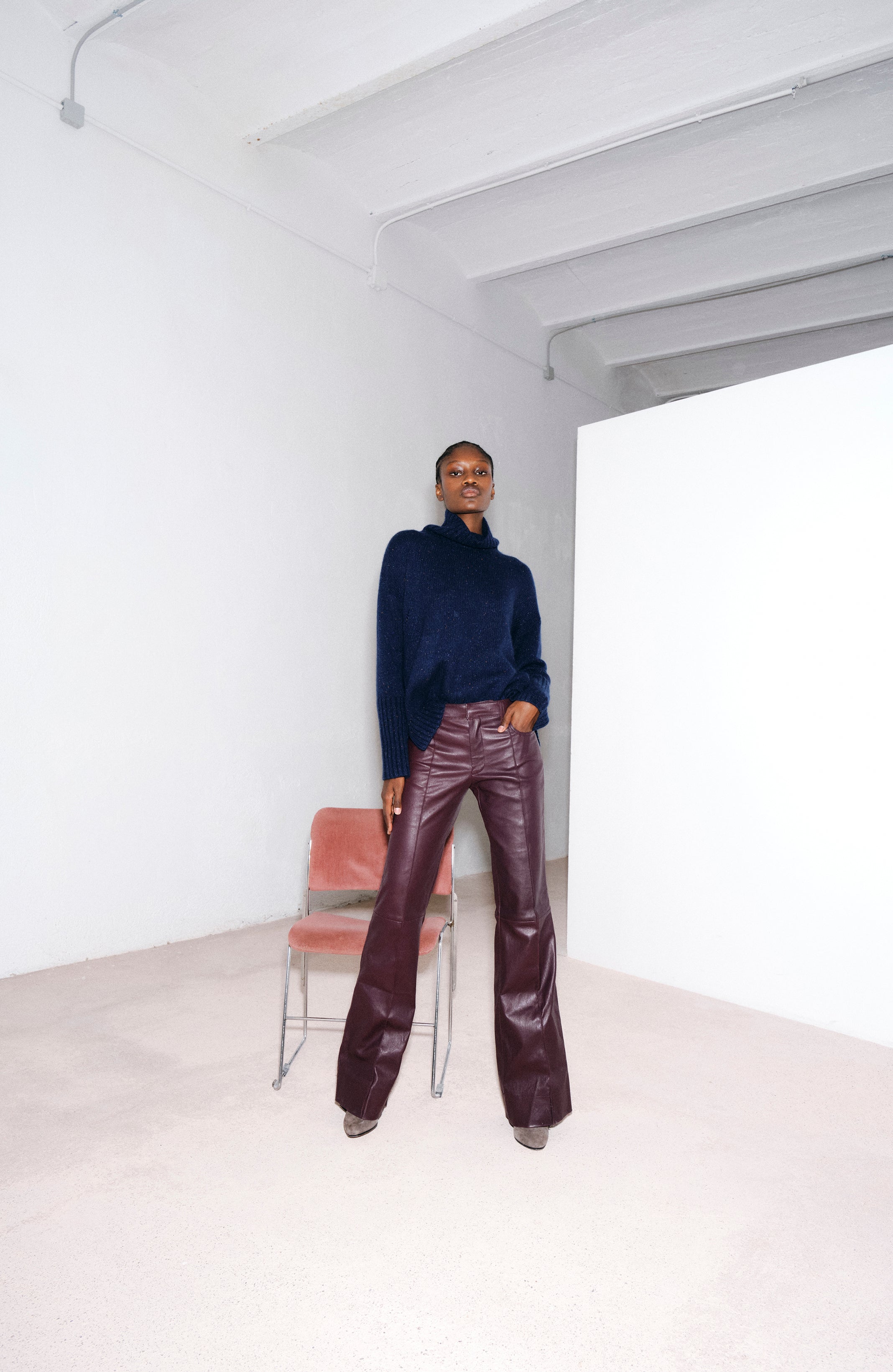 TURTLENECK DOTTED STARDUST CASHMERE