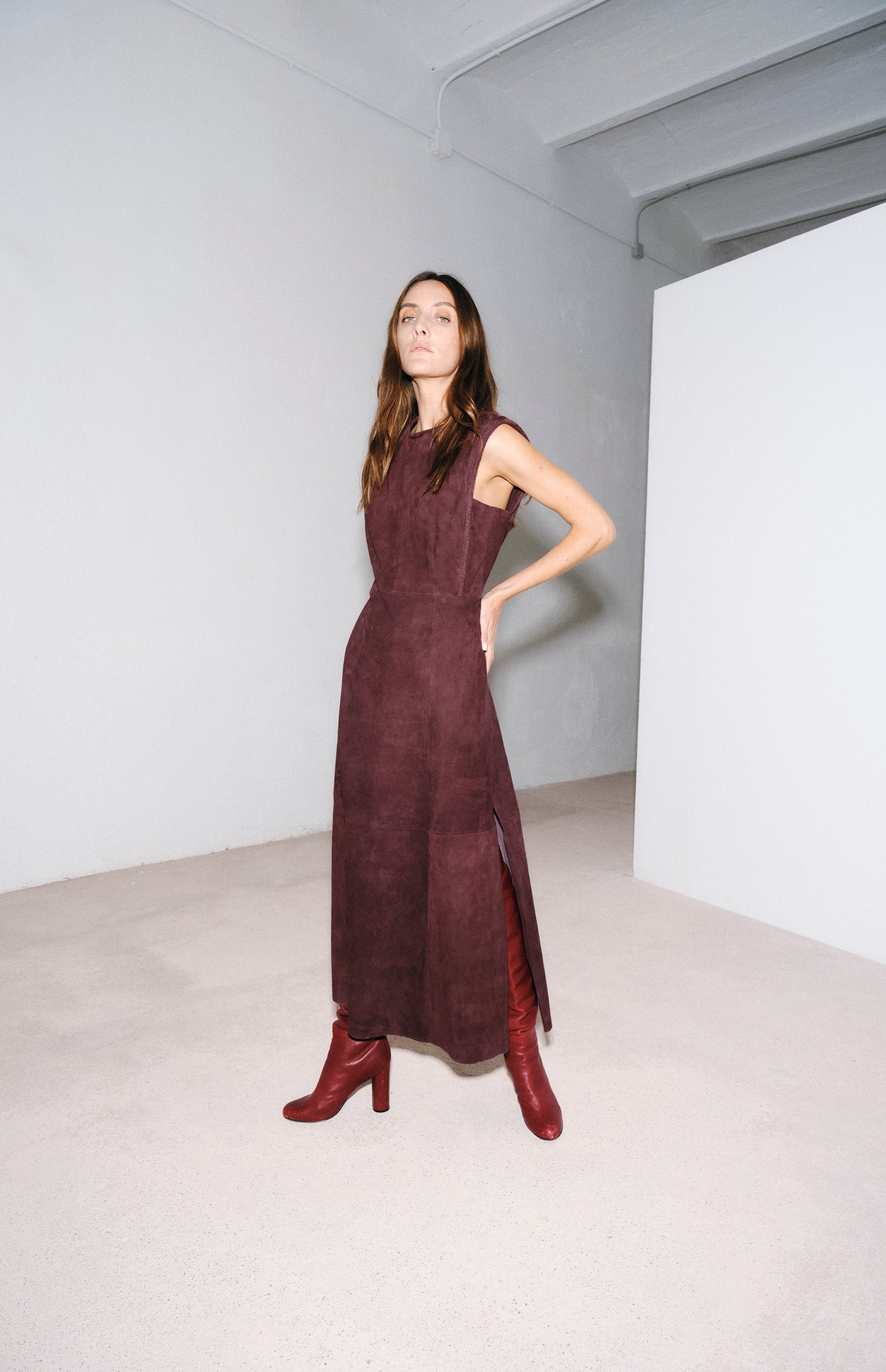 Vestido Viviana de Ante Black Cherry