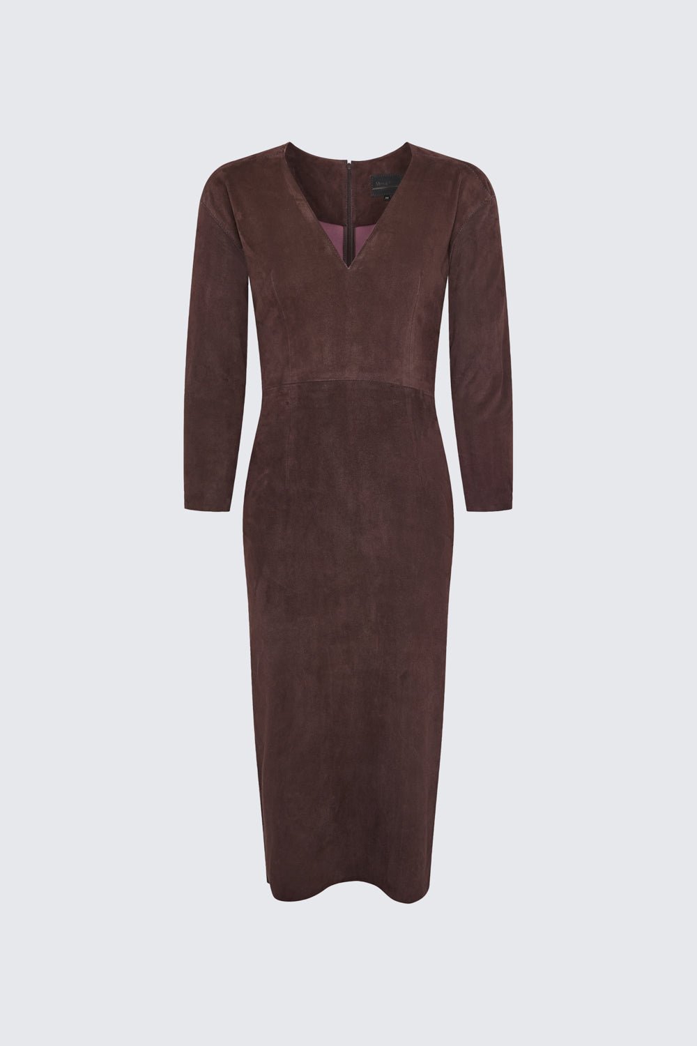 NIEVES DRESS MAHOGANY SUEDE