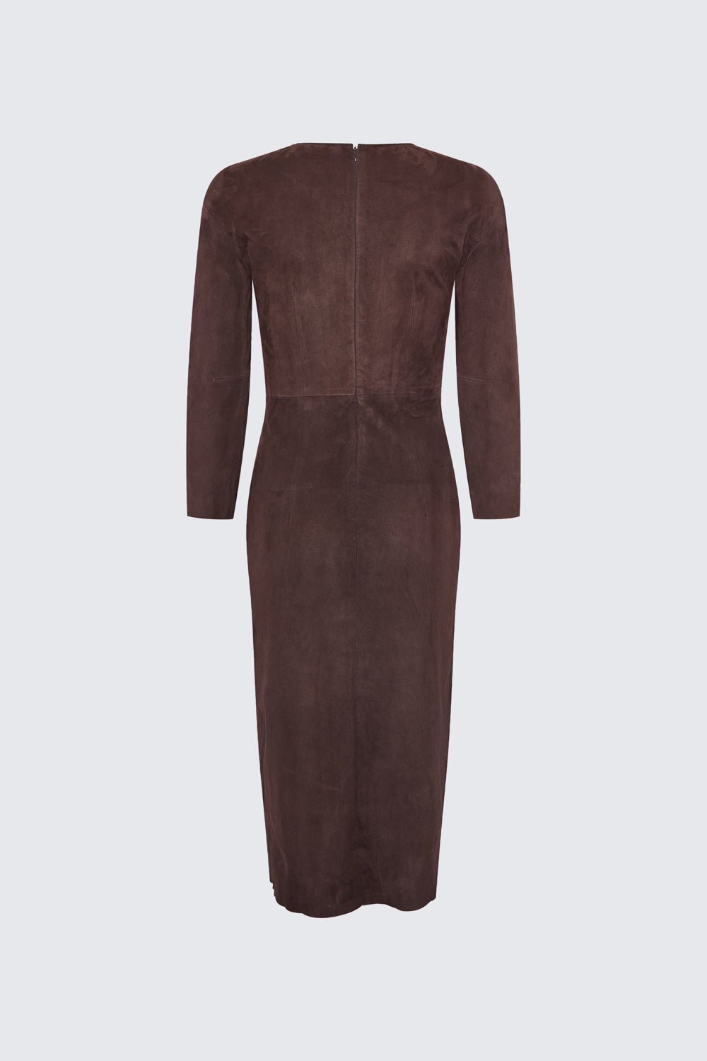NIEVES DRESS MAHOGANY SUEDE