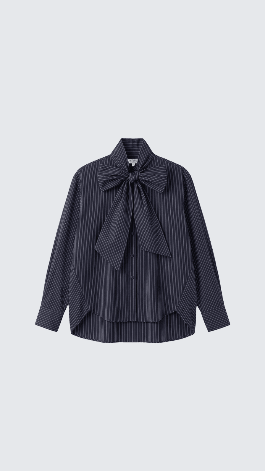 DIANE NAVY/WHITE PINSTRIPE SHIRT
