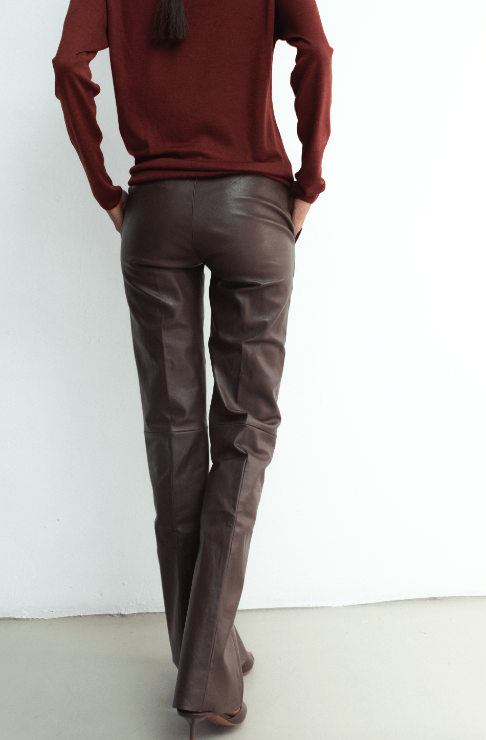 PIJAMA PANT MAHOGANY LEATHER