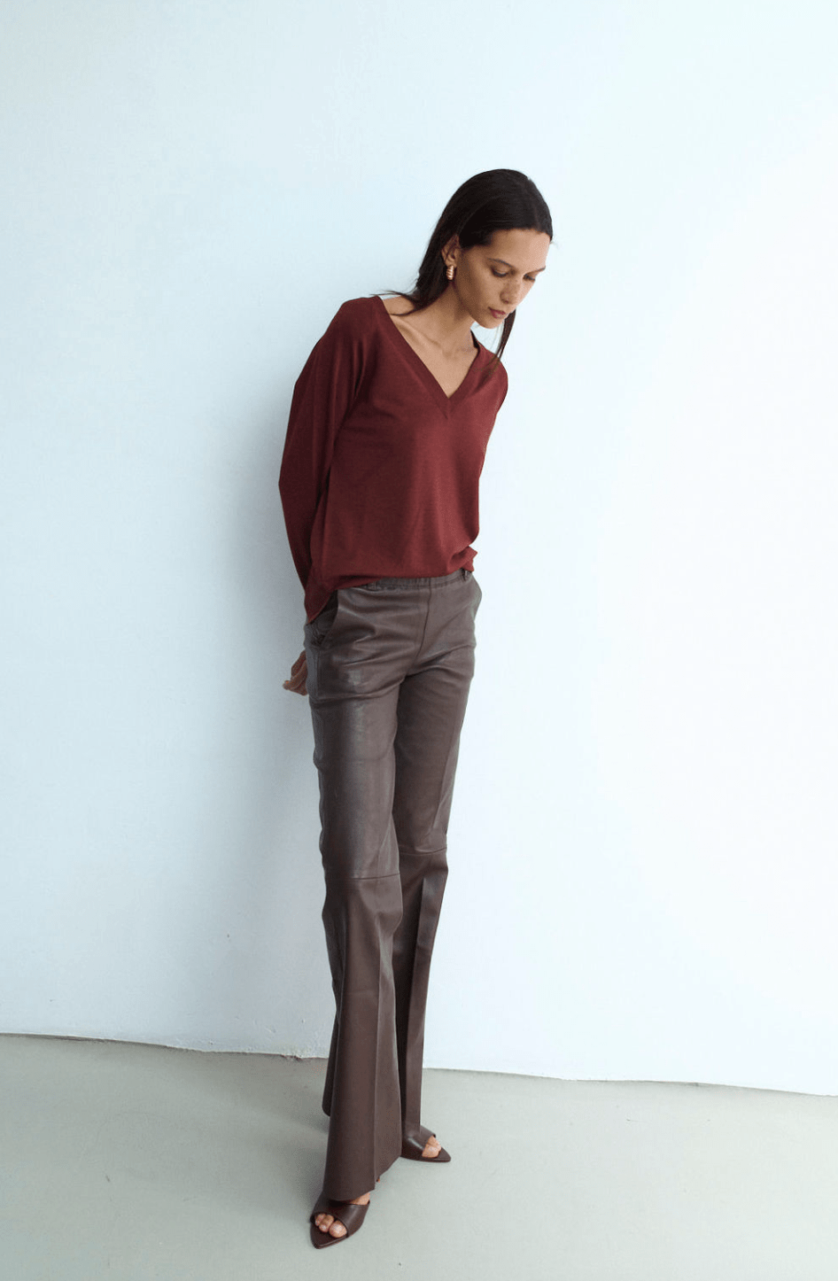 PIJAMA PANT MAHOGANY LEATHER