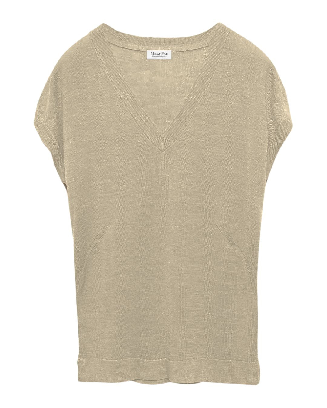 SLEEVELESS SAGE LINEN