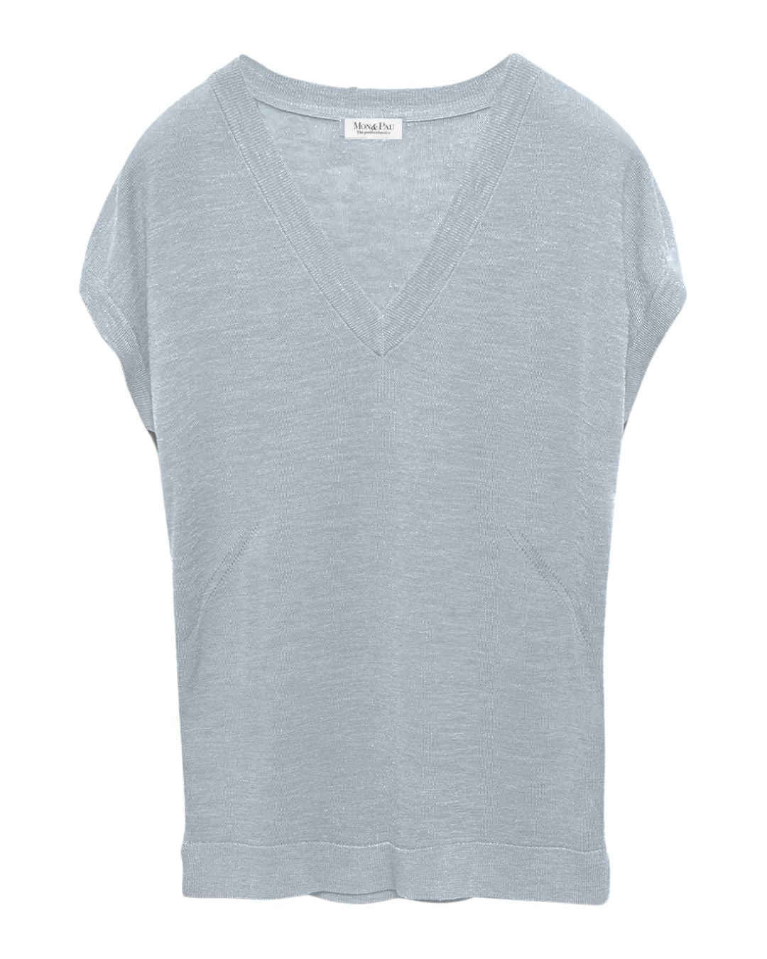 SLEEVELESS STEEL LINEN
