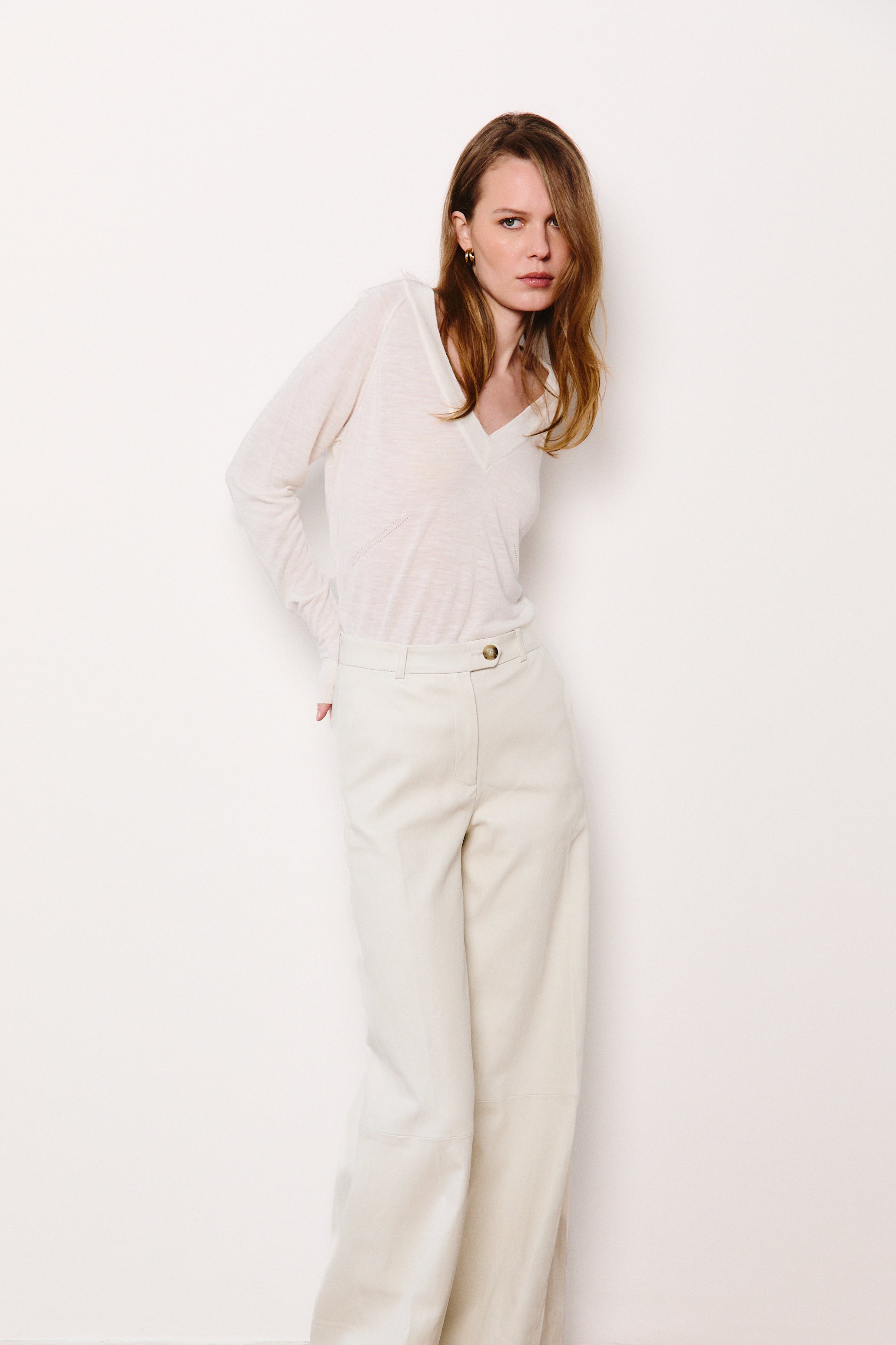 SOFIA PANT WHITE LEATHER