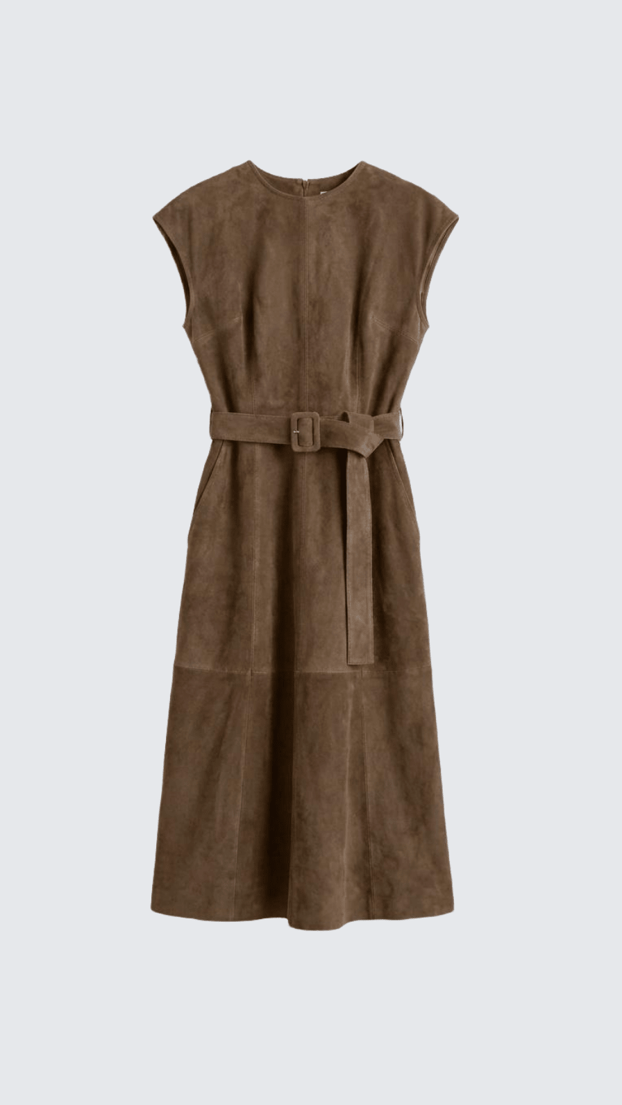 NICOLE DRESS SHADOW SAND SUEDE