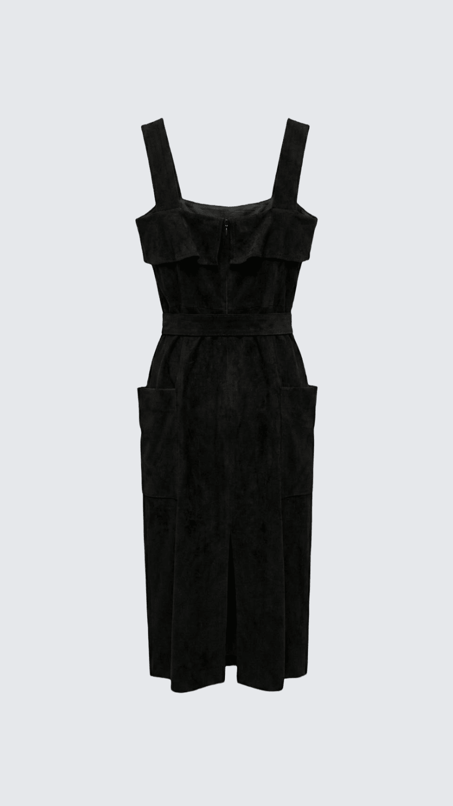 GRACE DRESS BLACK SUEDE LIGHT