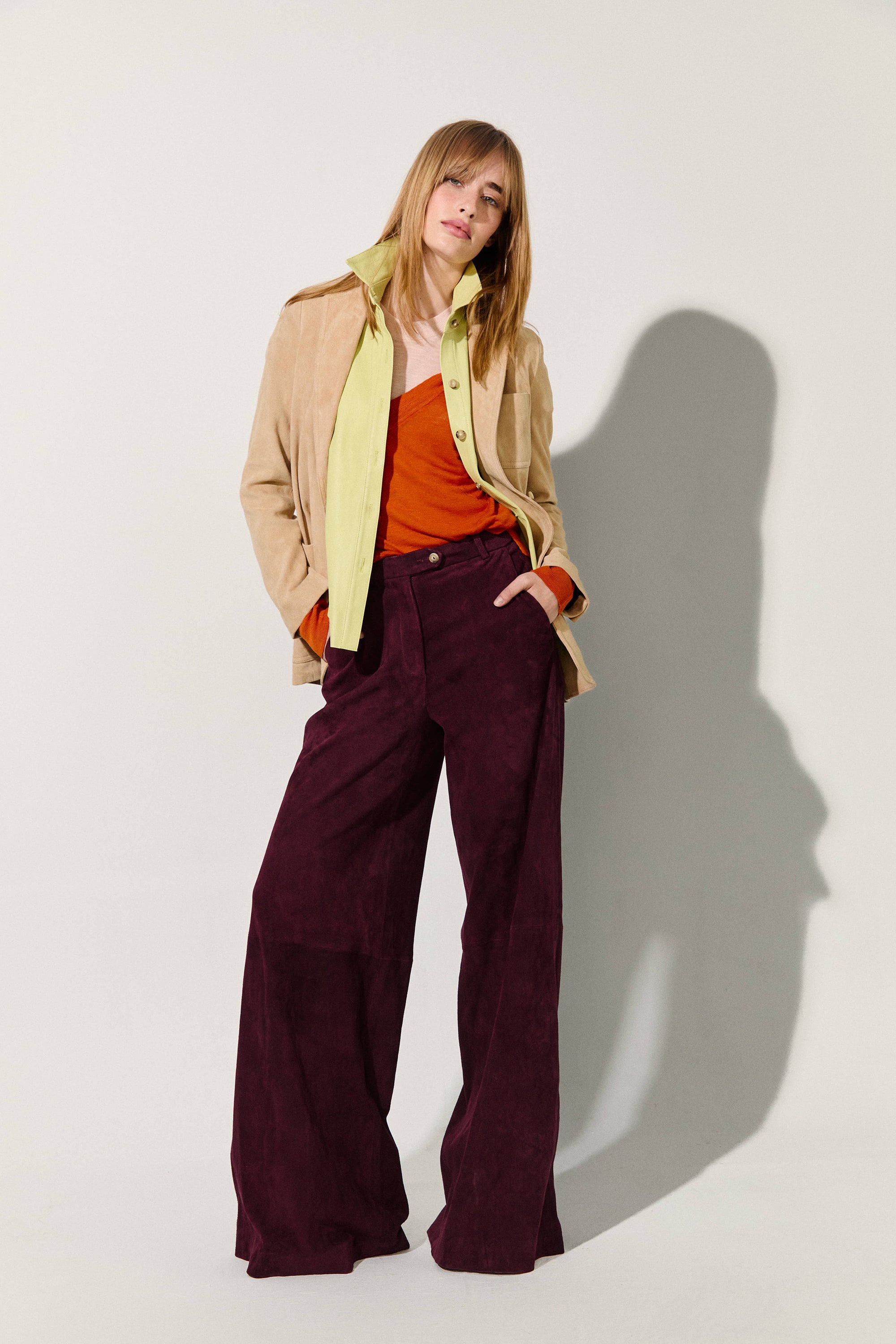 SOFIA PANT TWILIGHT PLUM SUEDE