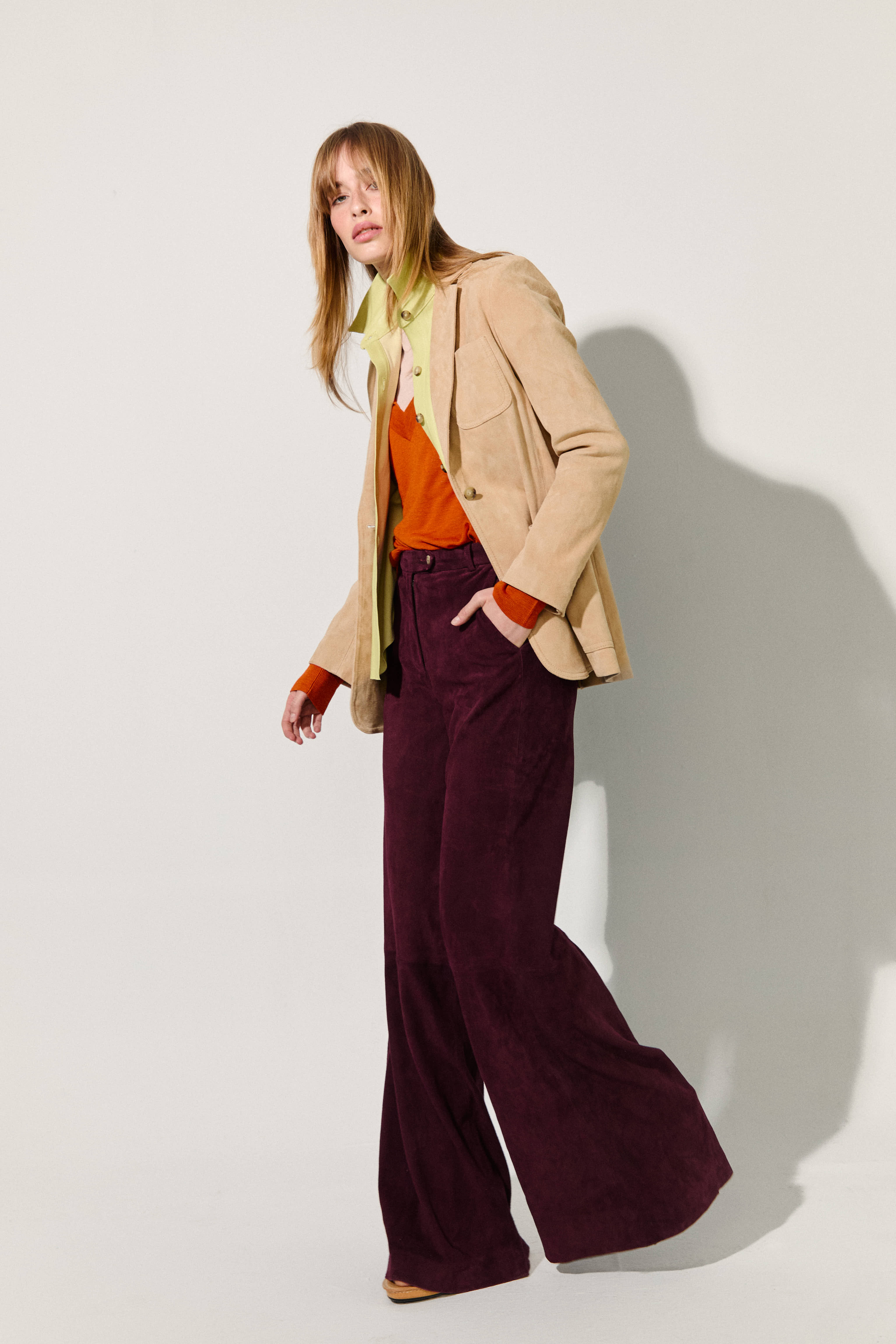 SOFIA PANT TWILIGHT PLUM SUEDE