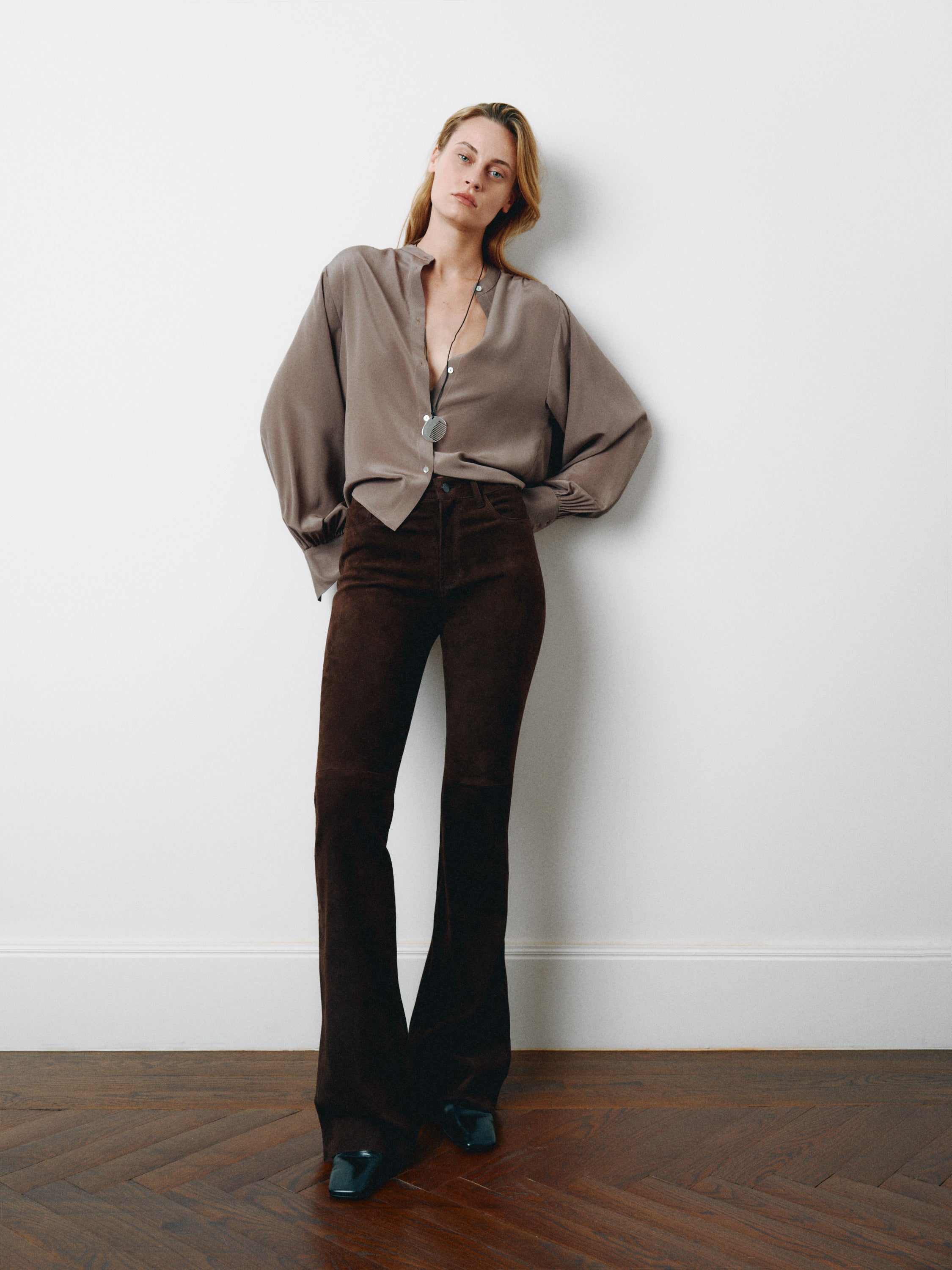 FLARE PANT DARK CHOCO