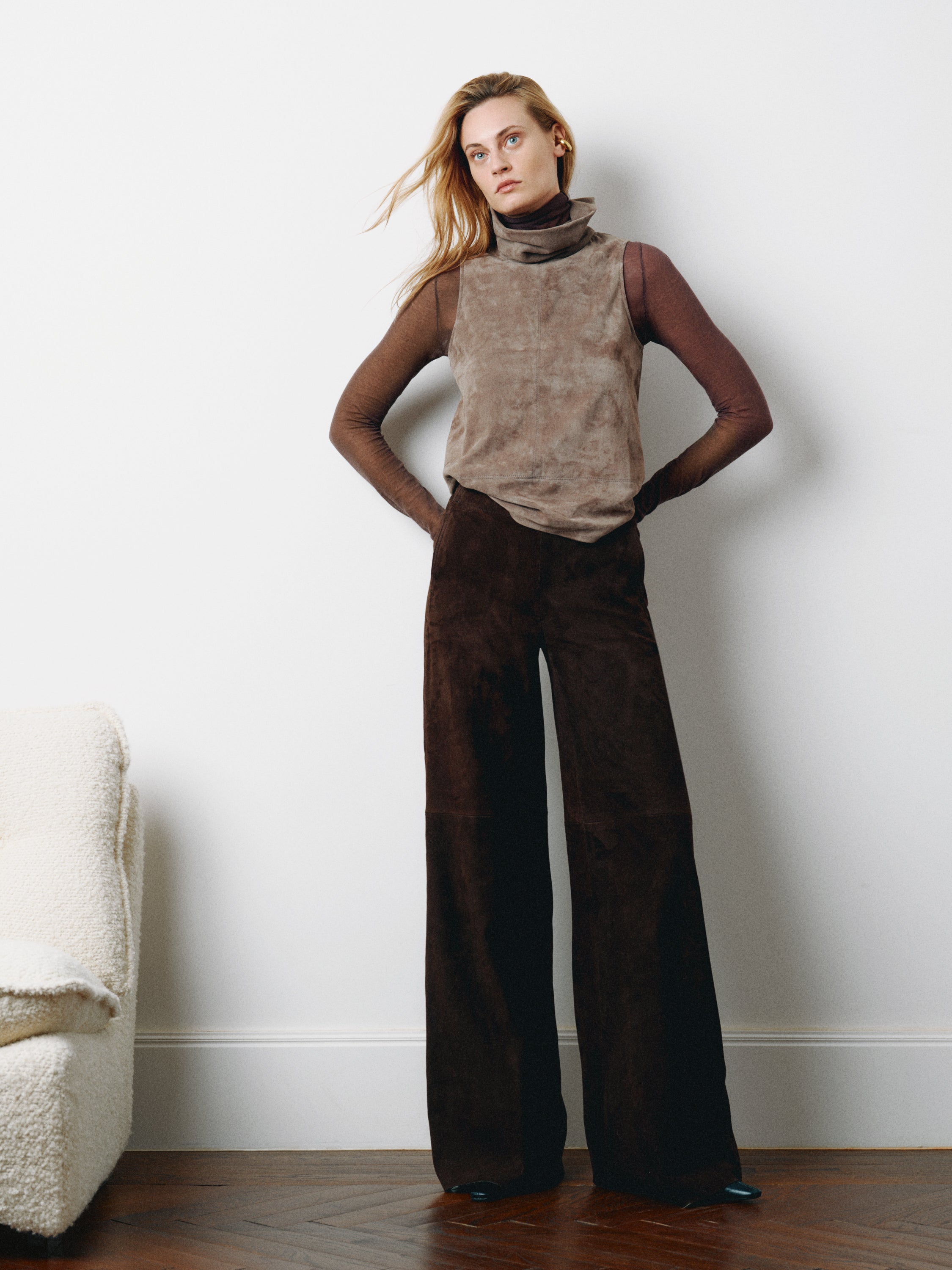 GABRIELLE PANT DARK CHOCO