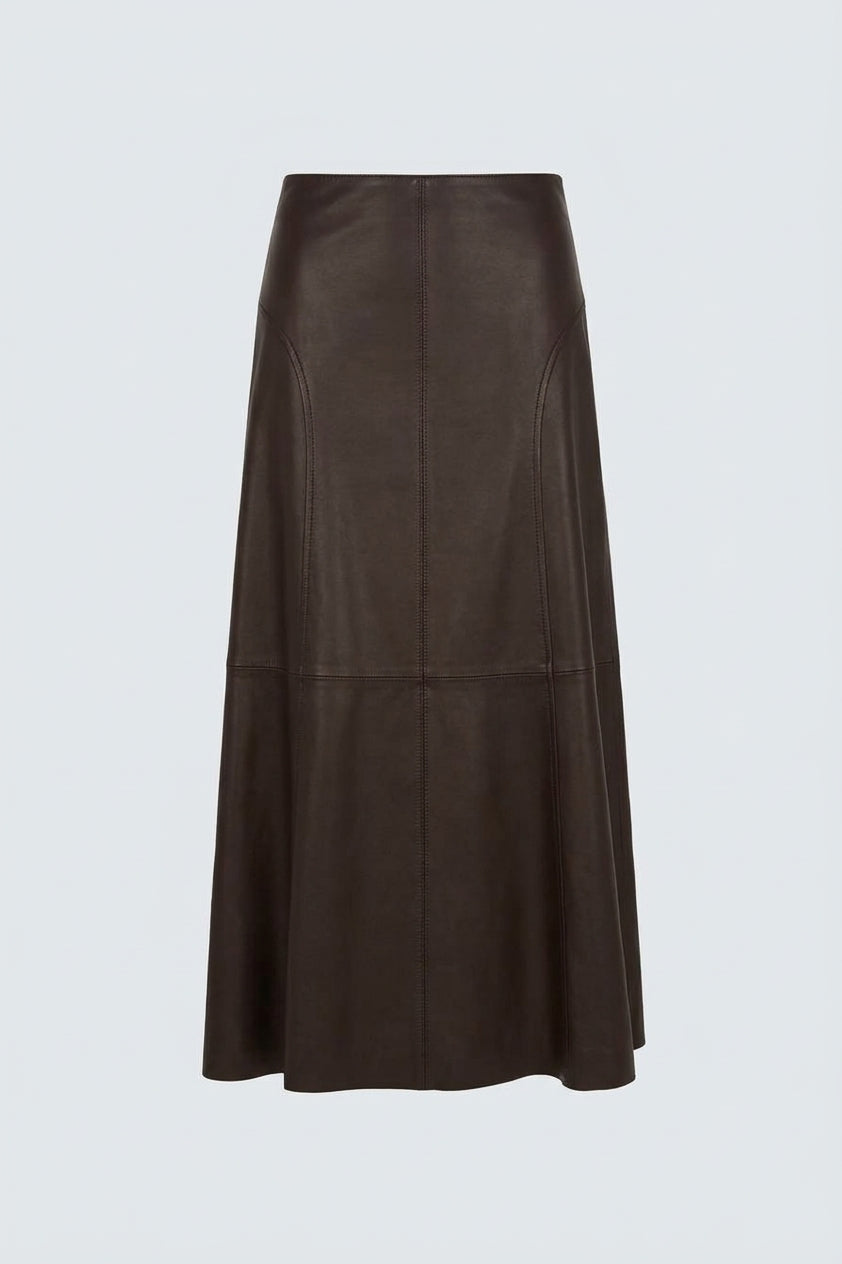 BEGO SKIRT DARK CHOCO LEATHER