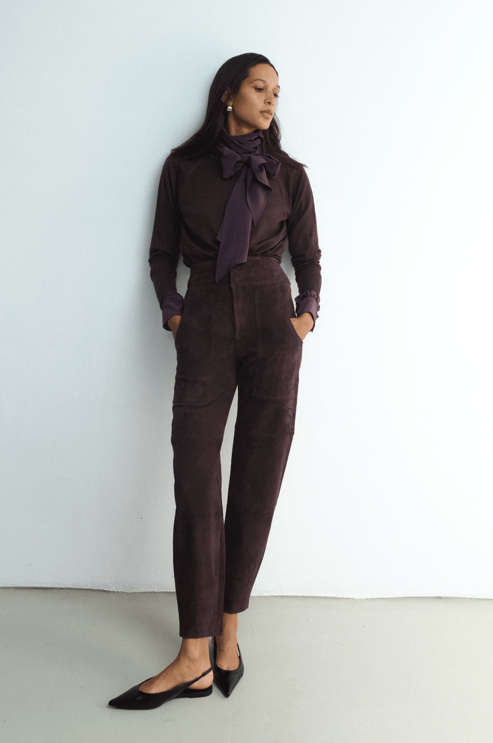 BEATRIZ MAHOGANY SUEDE