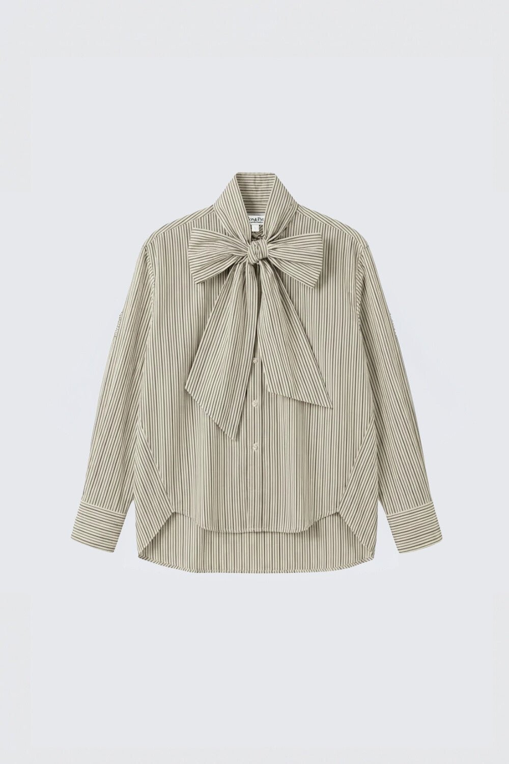 DIANE OFF WHITE/BLUE PINSTRIPE SHIRT