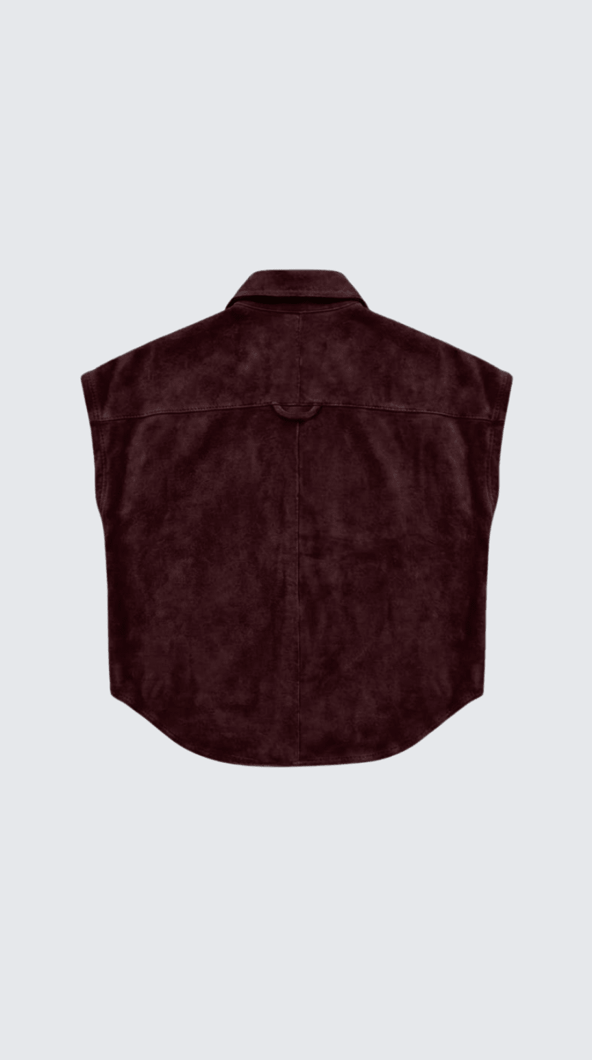 CAMISA SIN MANGAS MORADA DE ANTE PAU