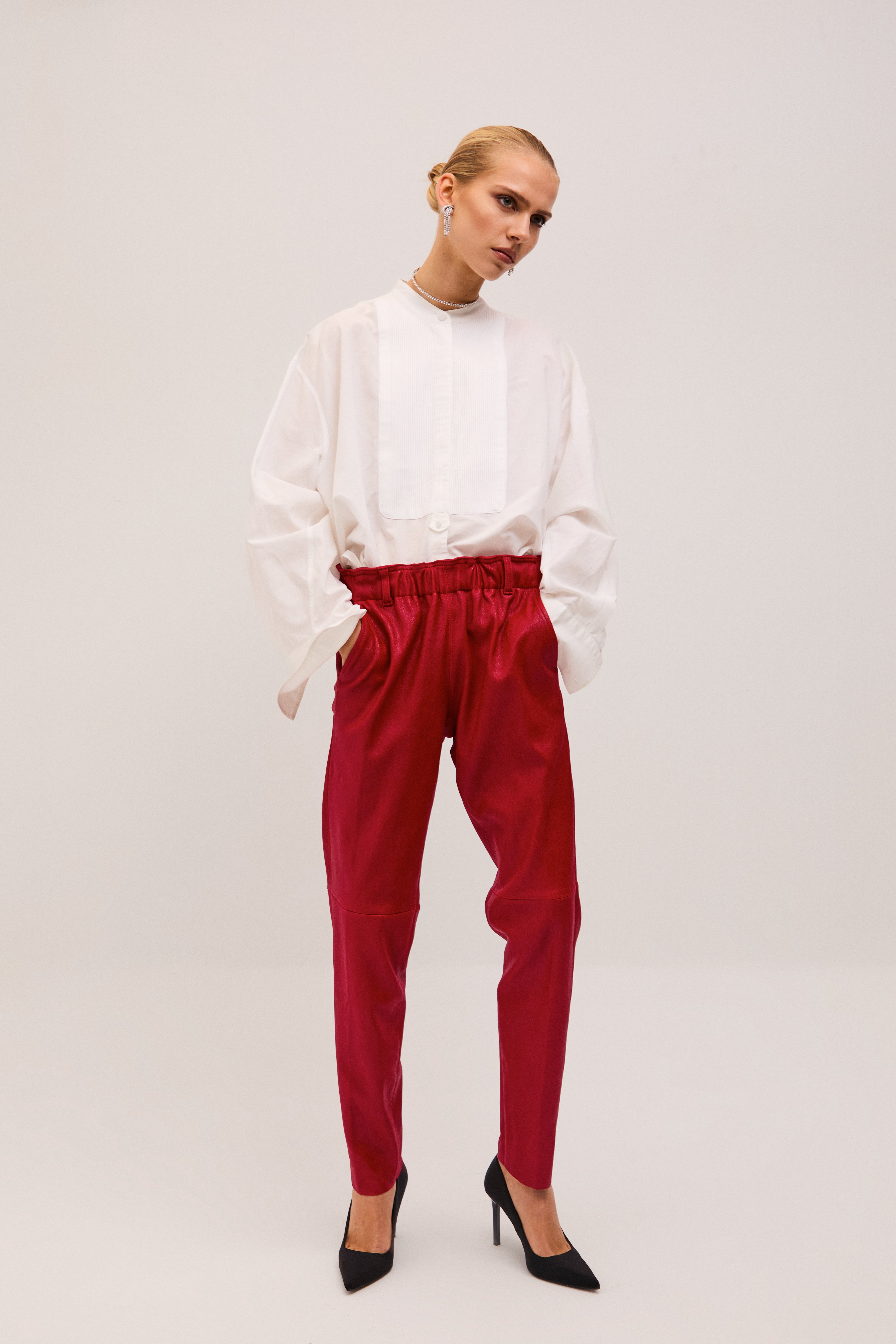 PAZ RED SHINE LEATHER