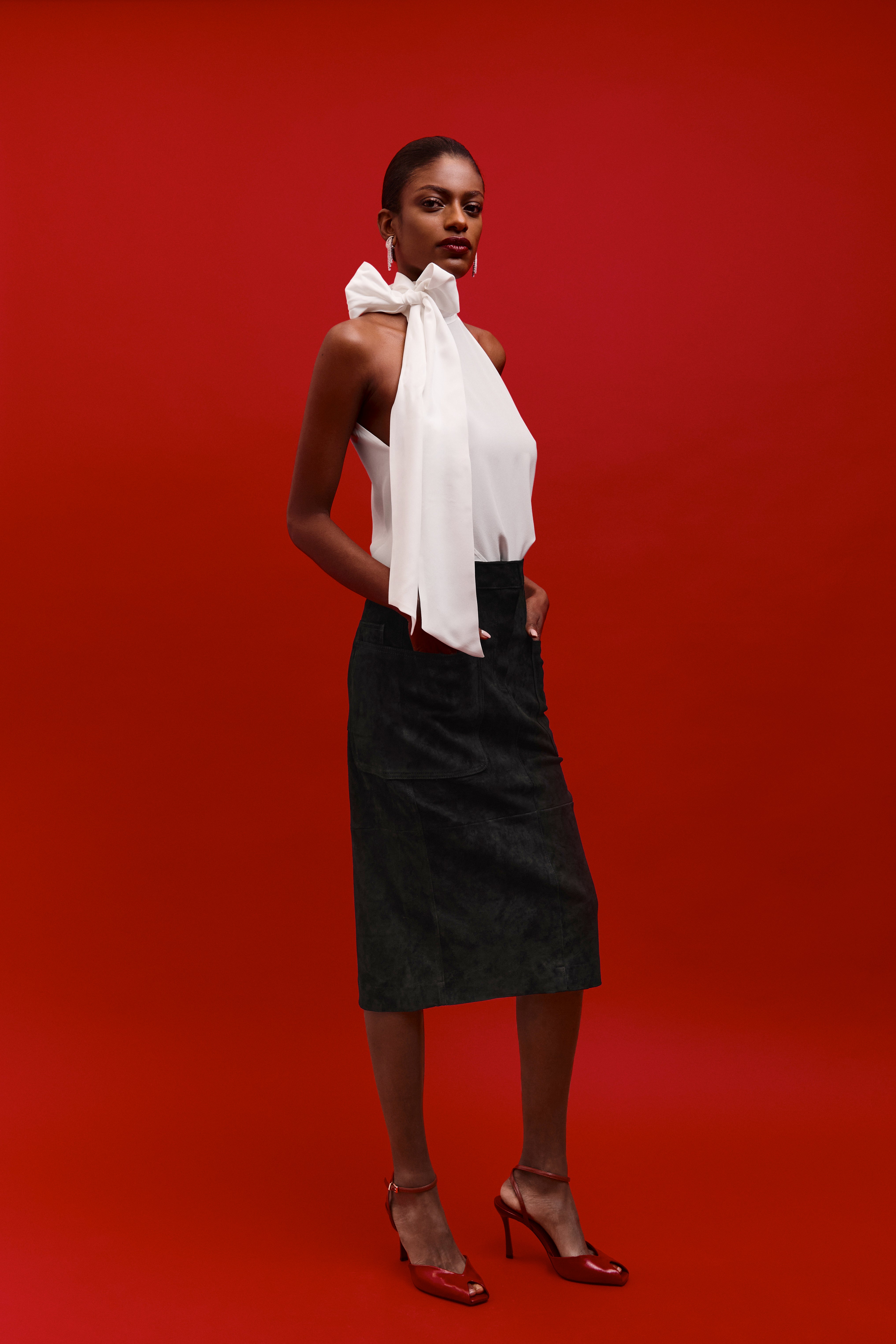 Black Suede Skirt Alejandra | MON&PAU