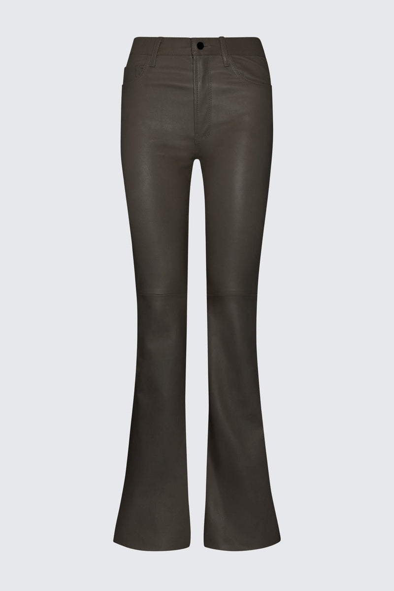 Black Leather Pants Flare MON&PAU