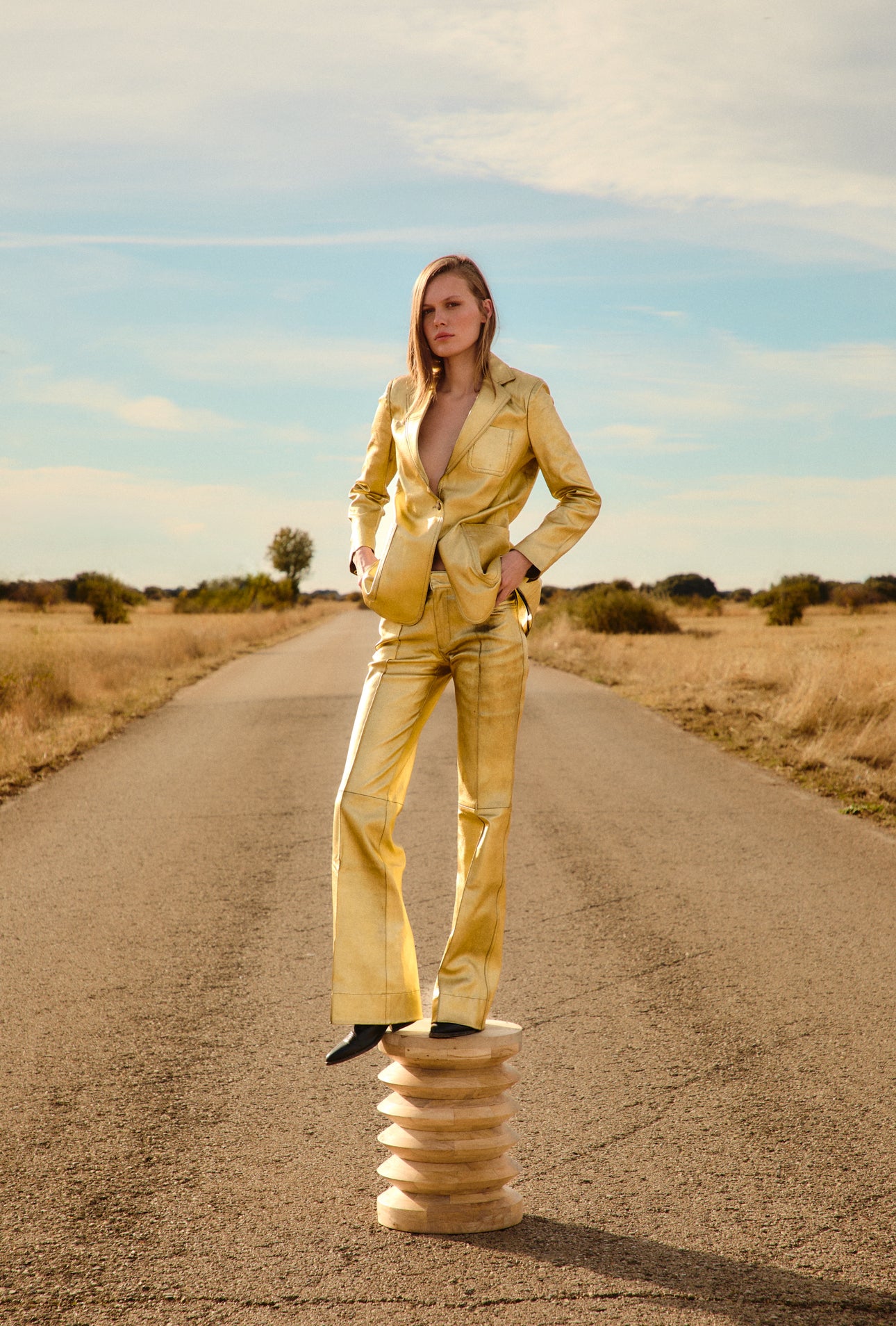 FEDERICA GOLD LEATHER