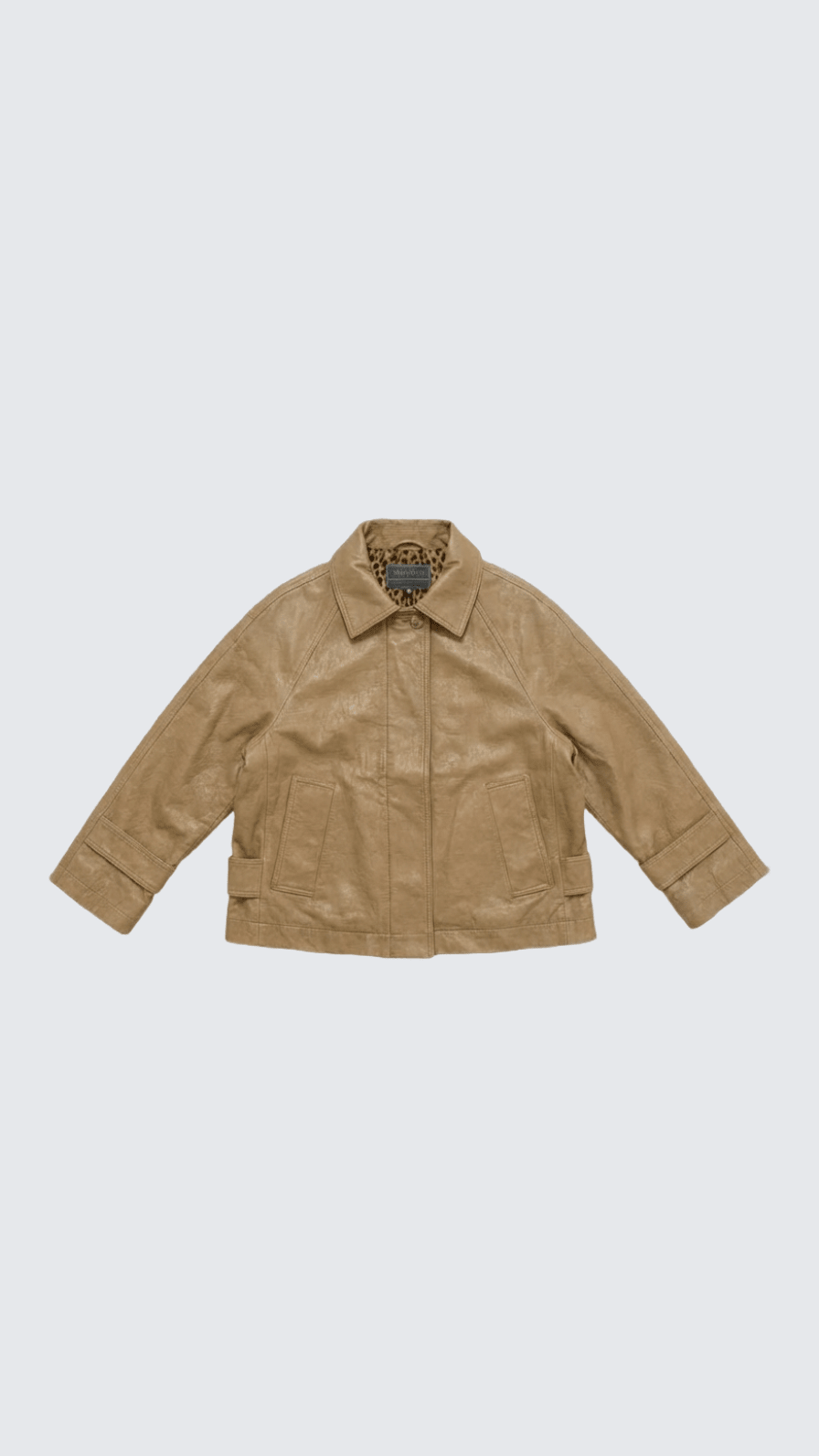 CHAQUETA TRENCH DE PIEL BEIGE KATE