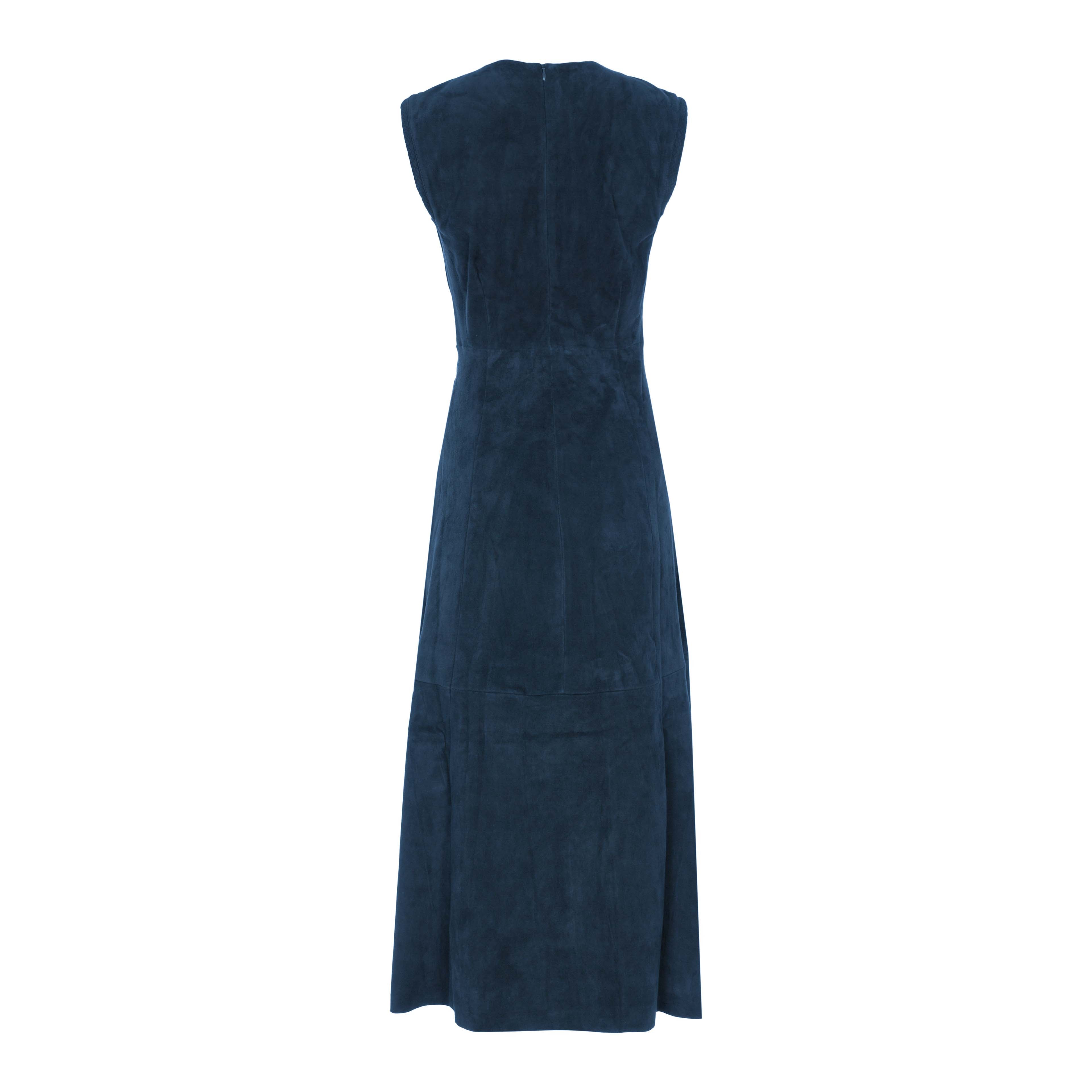 Viviana Dress Navy Suede