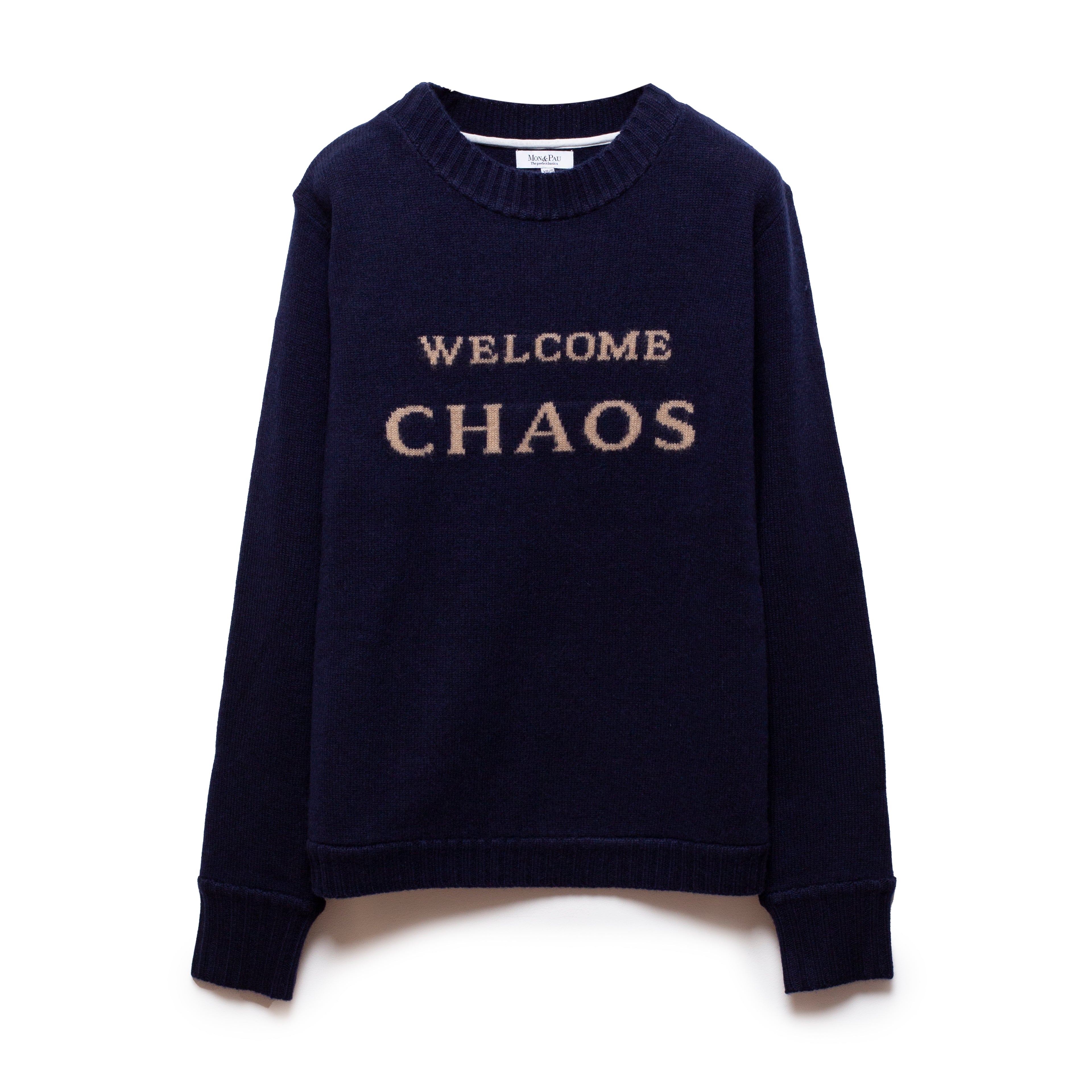 "Welcome Chaos" Sweater Navy