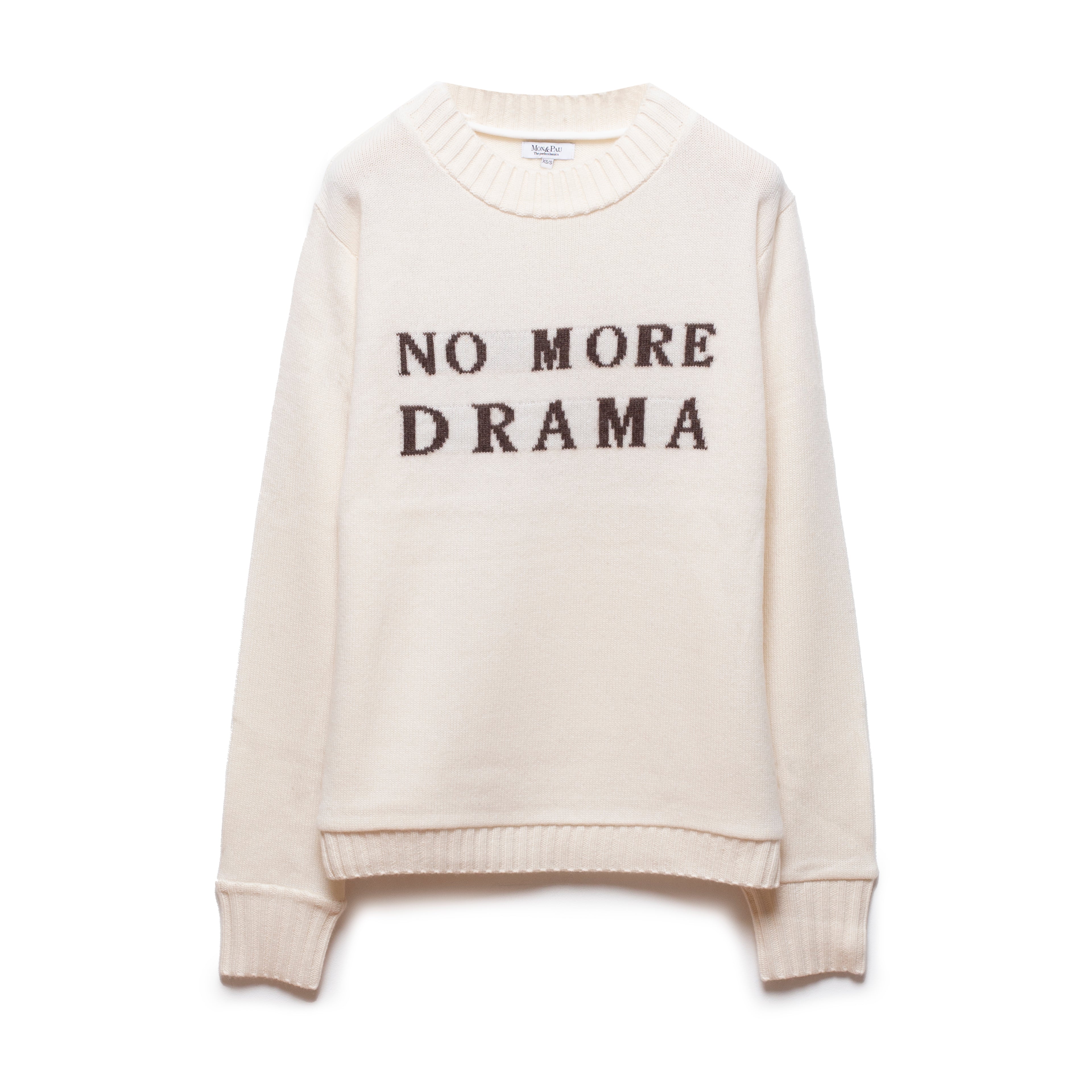 "No More Drama" Sweater Off White