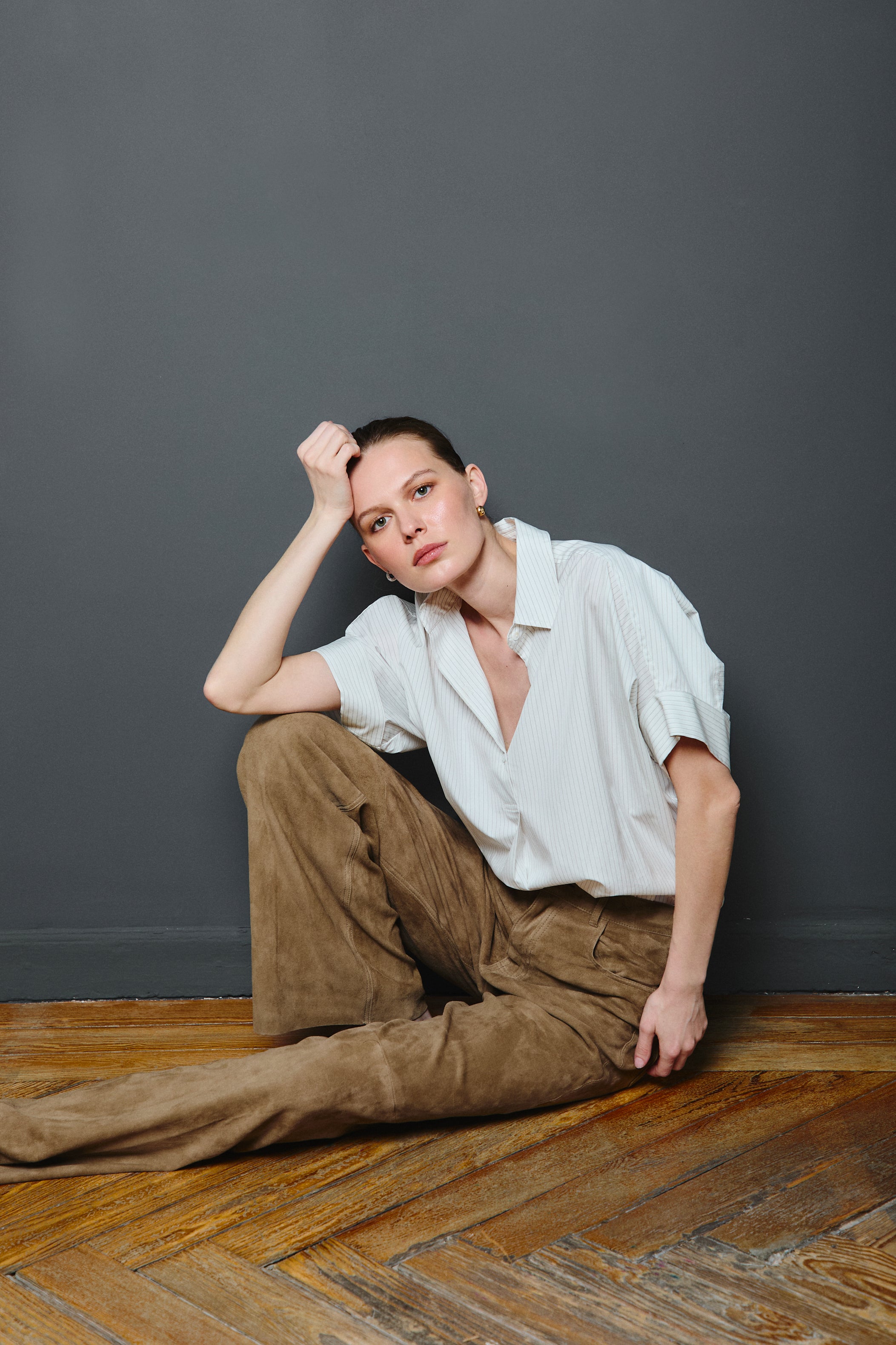 LOLA PANTS LONDON FOG SUEDE