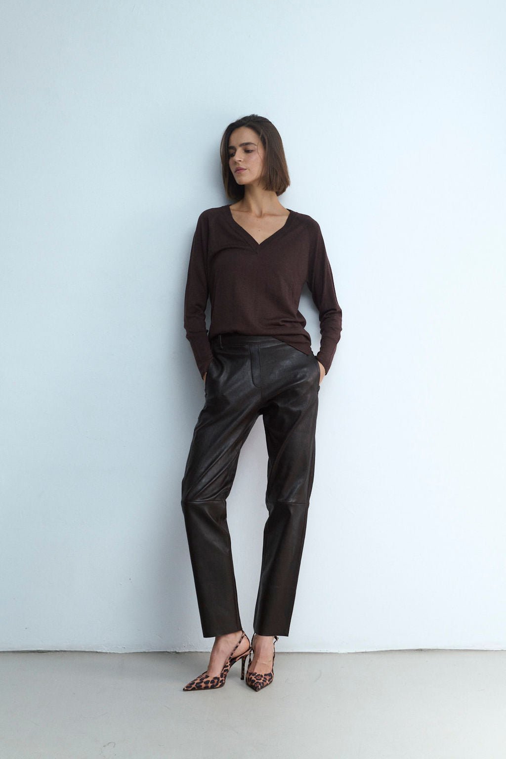 MATHILDA DARK CHOCOLATE LEATHER