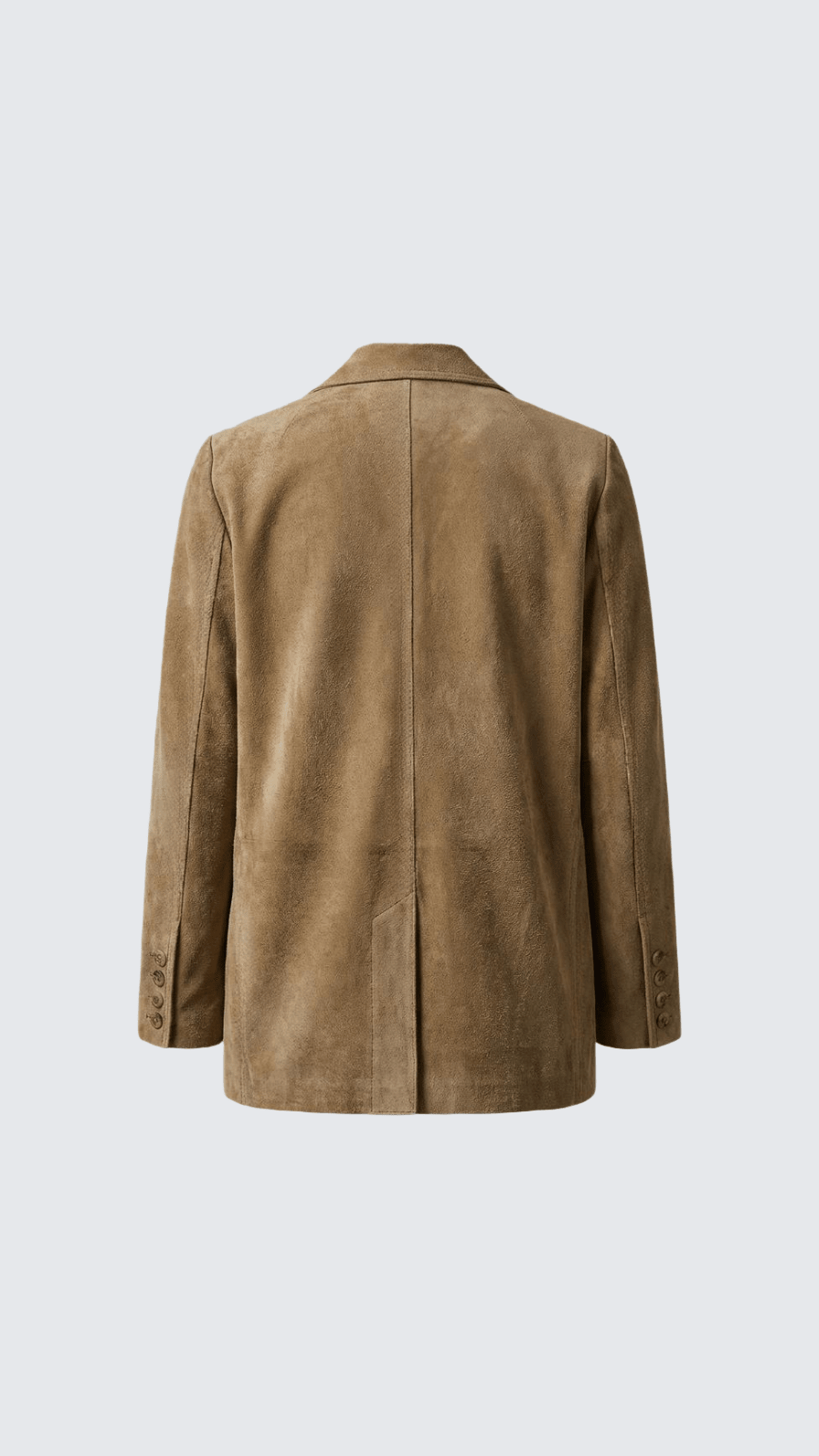 BLAZER HOLGADO ANTE MARRÓN CLARO CON BOTONES MAX