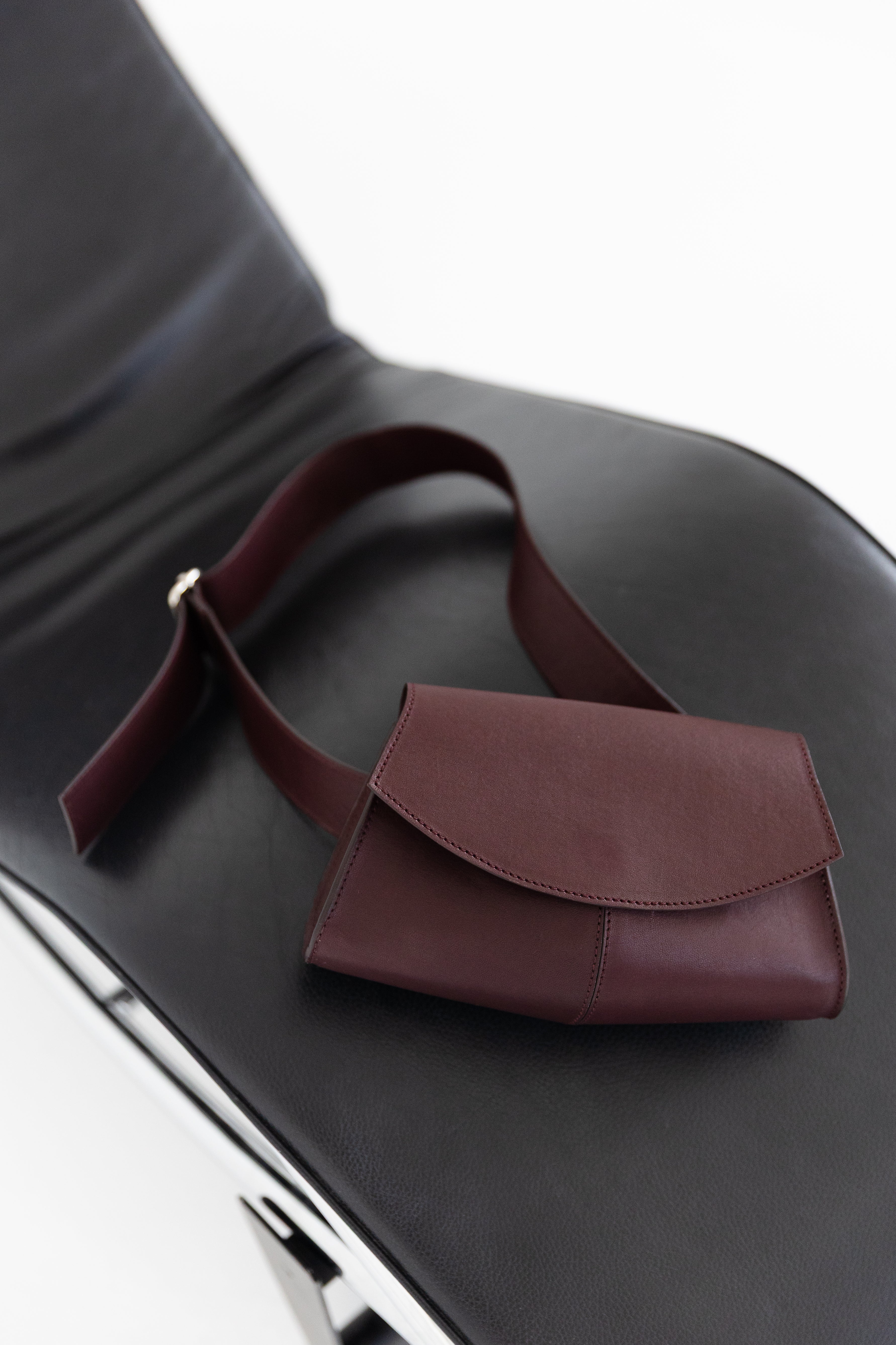 BAG BELT MAHOGANY LEATHER