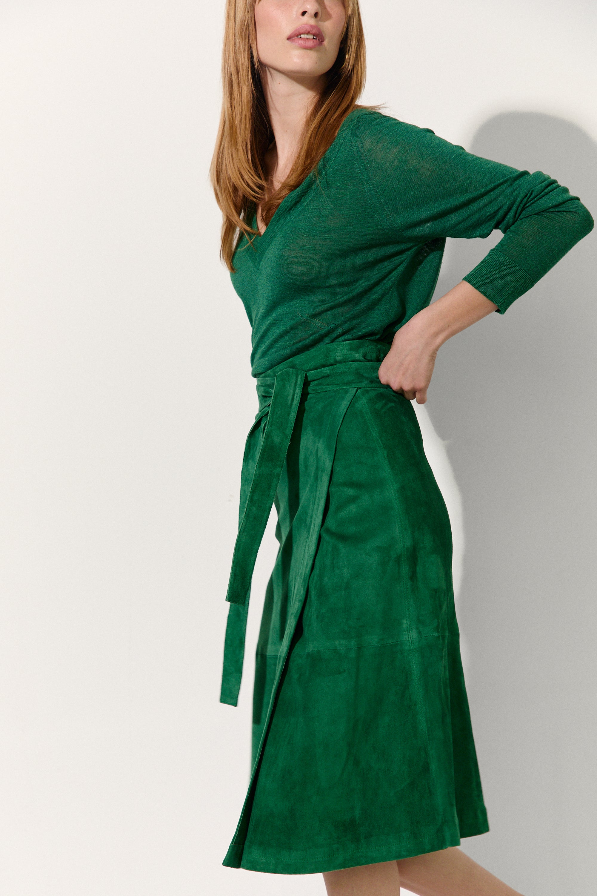 LONGSL T-SHIRT PEACOCK GREEN