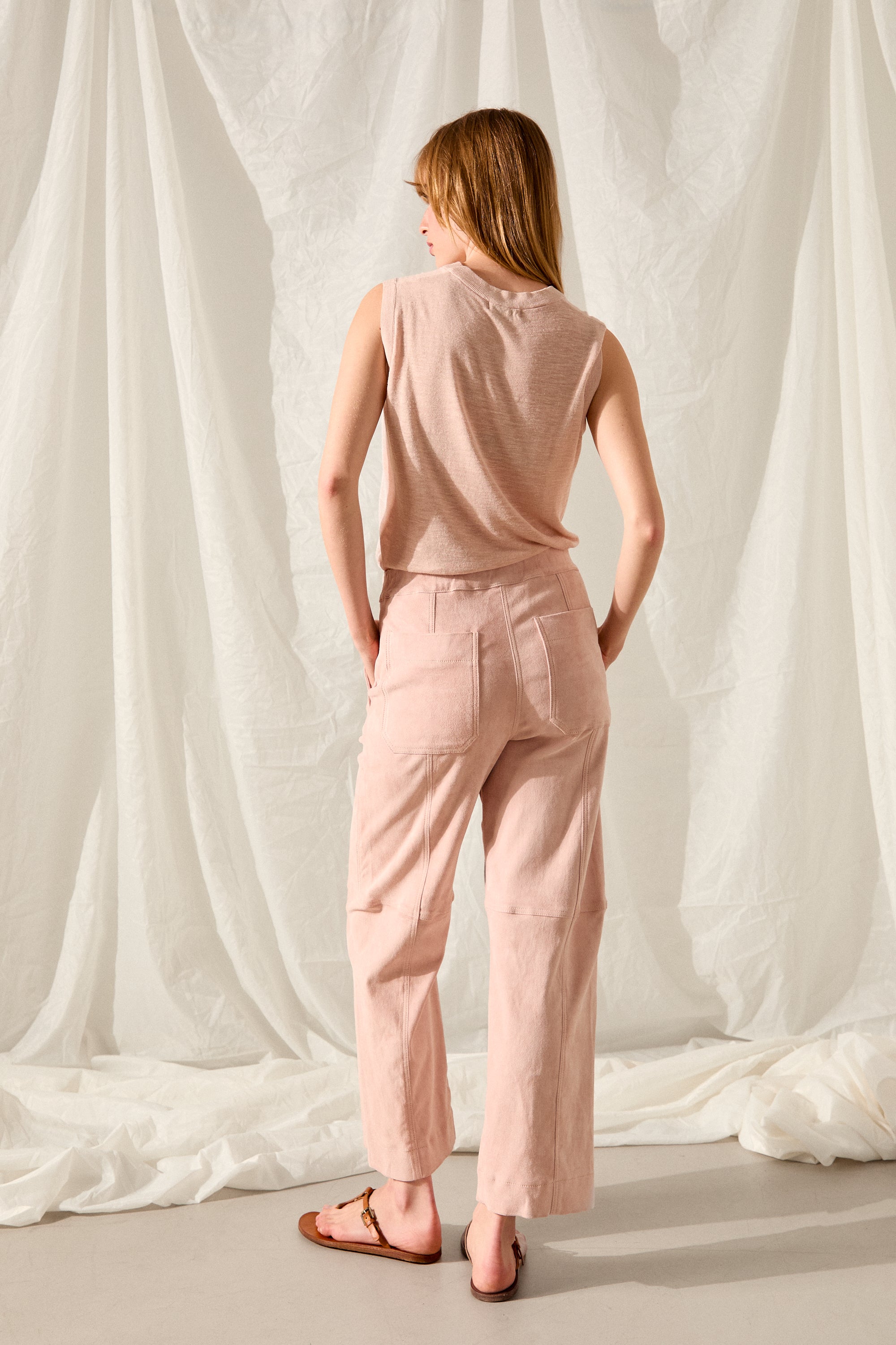 LULU SHIRT ROSE QUARTZ LEATHER