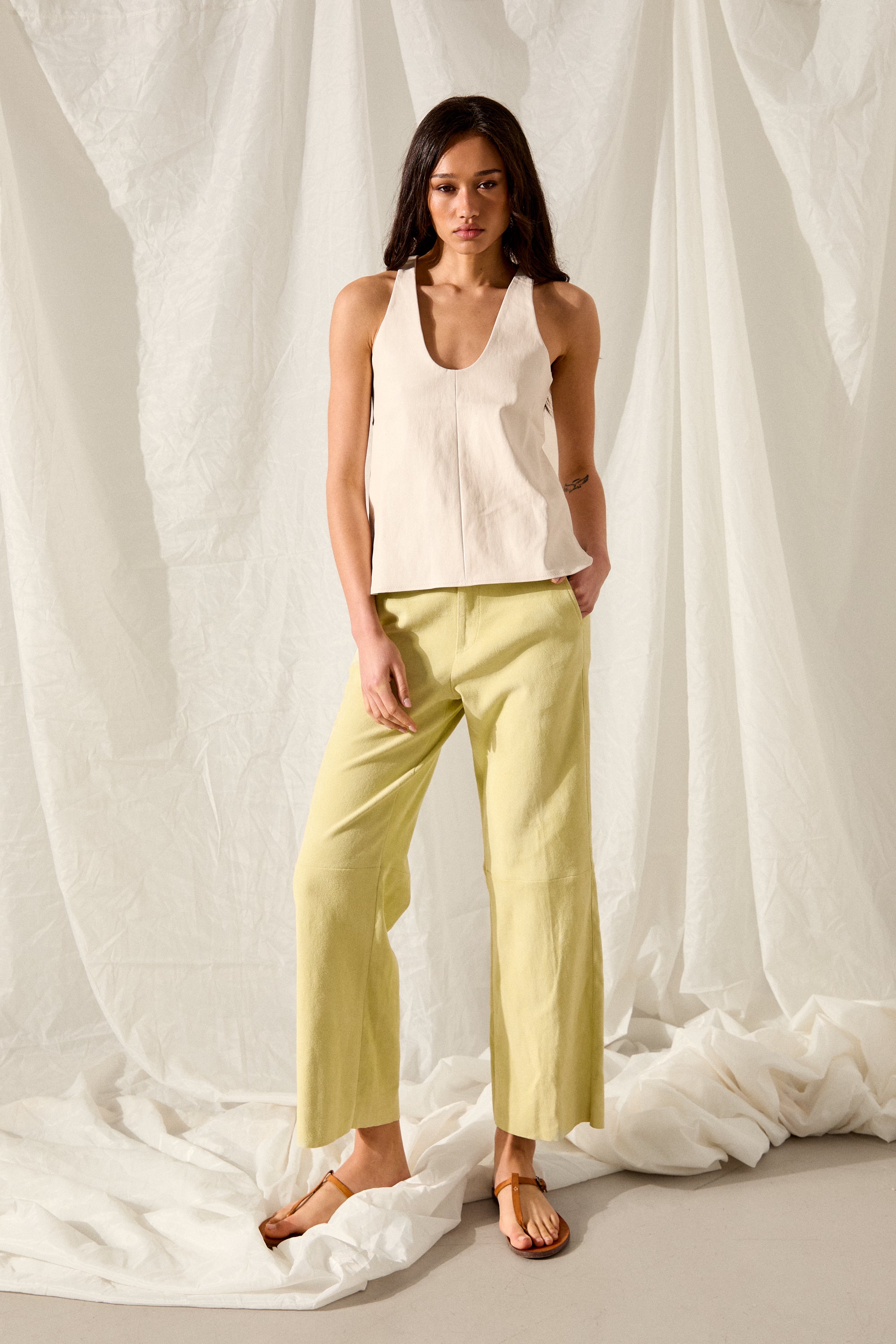 LAUREN PANT LEMONADE SUEDE