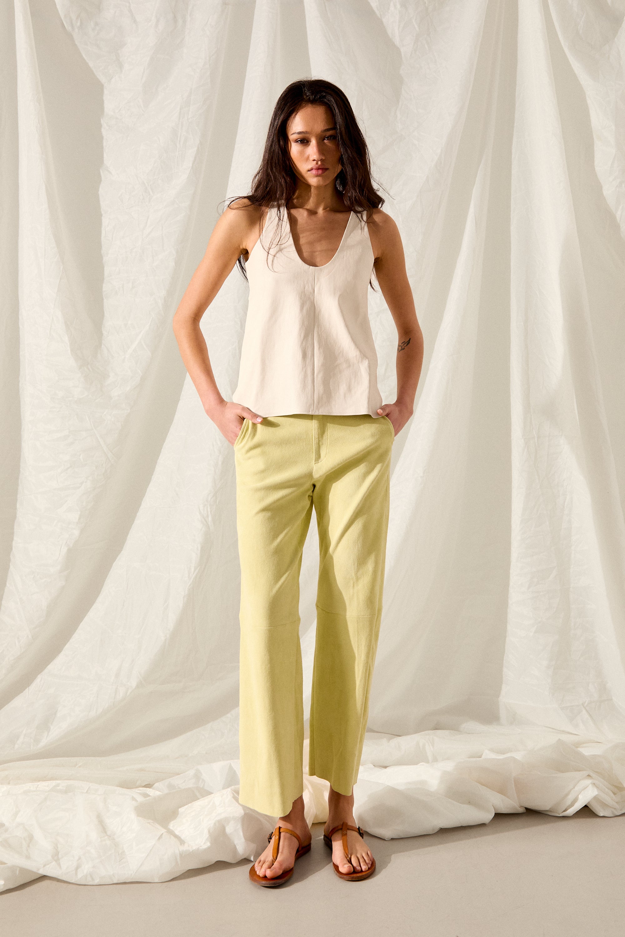 LAUREN PANT LEMONADE SUEDE