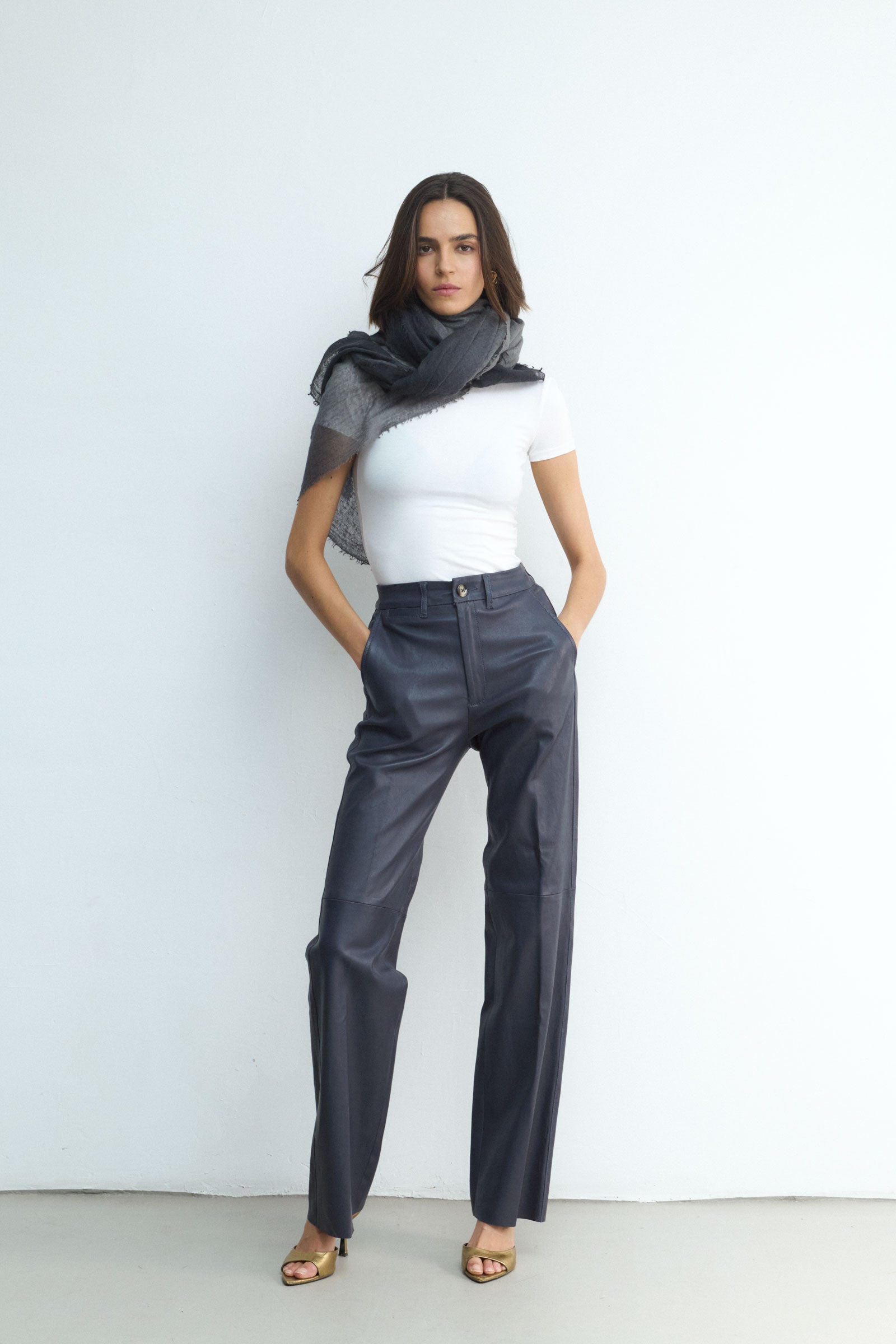 LAUREN SLATE LEATHER