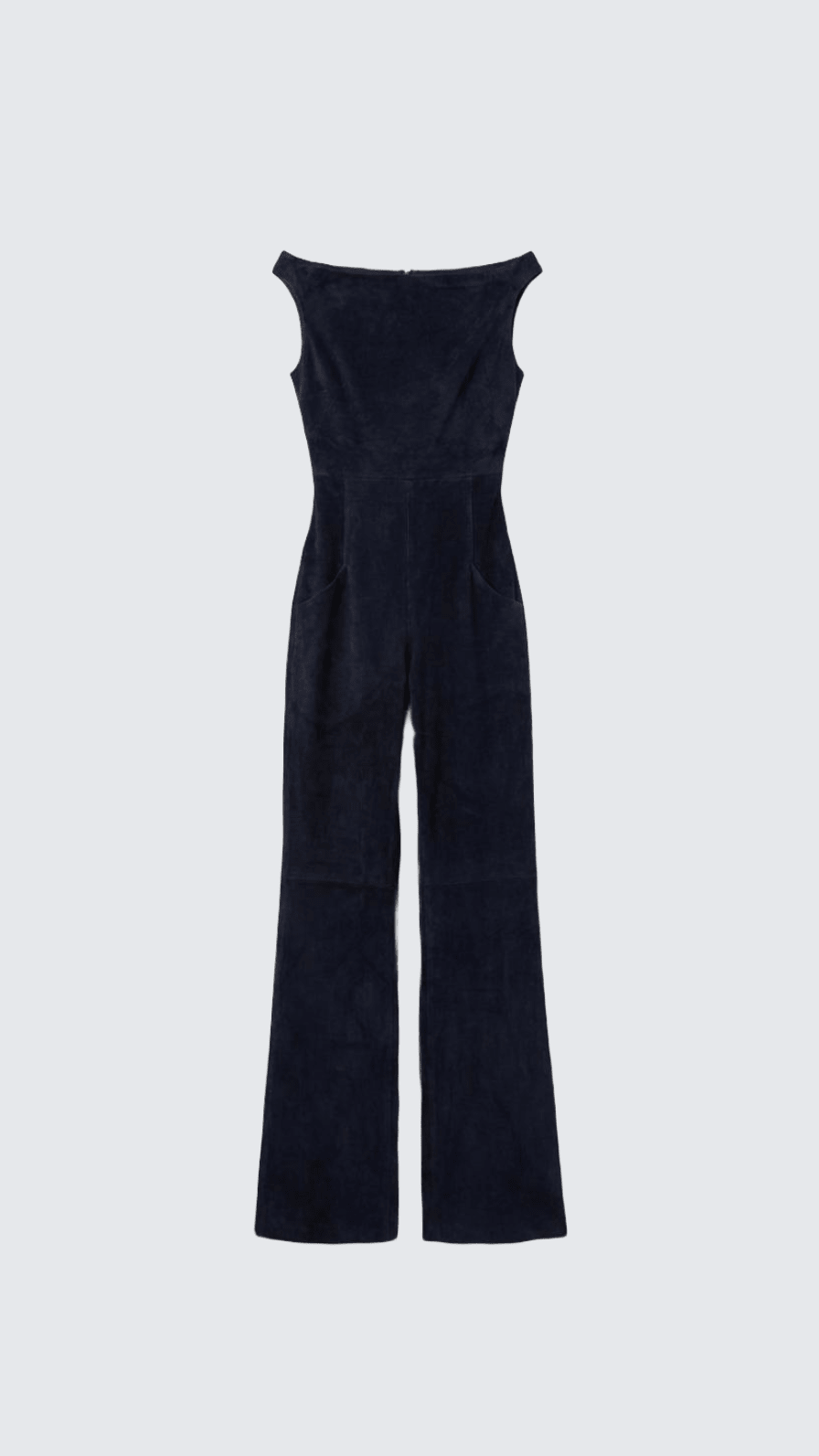 OLIVIA JUMPSUIT NAVY SUEDE LIGHT