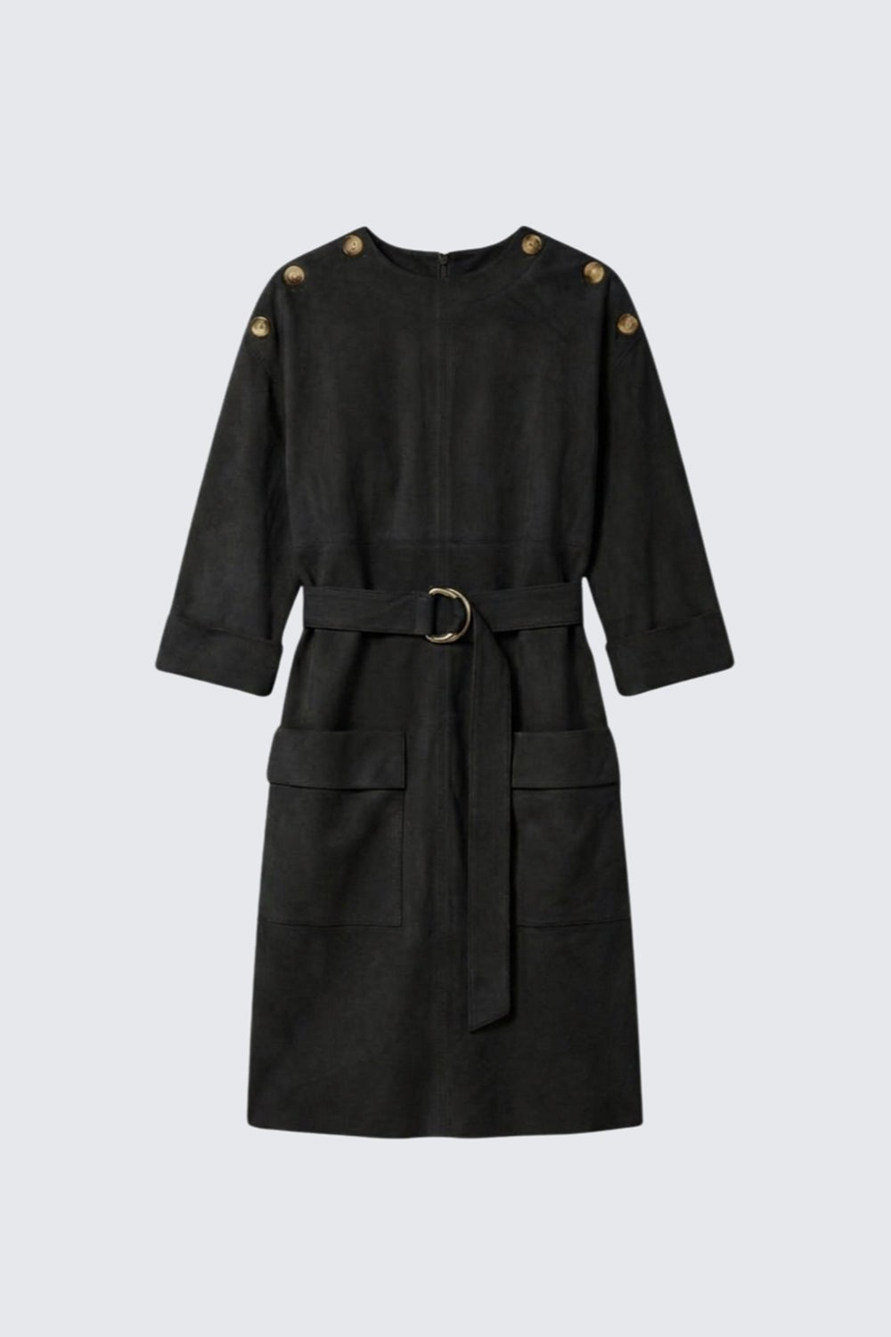 CLEO DRESS BLACK SUEDE LIGHT