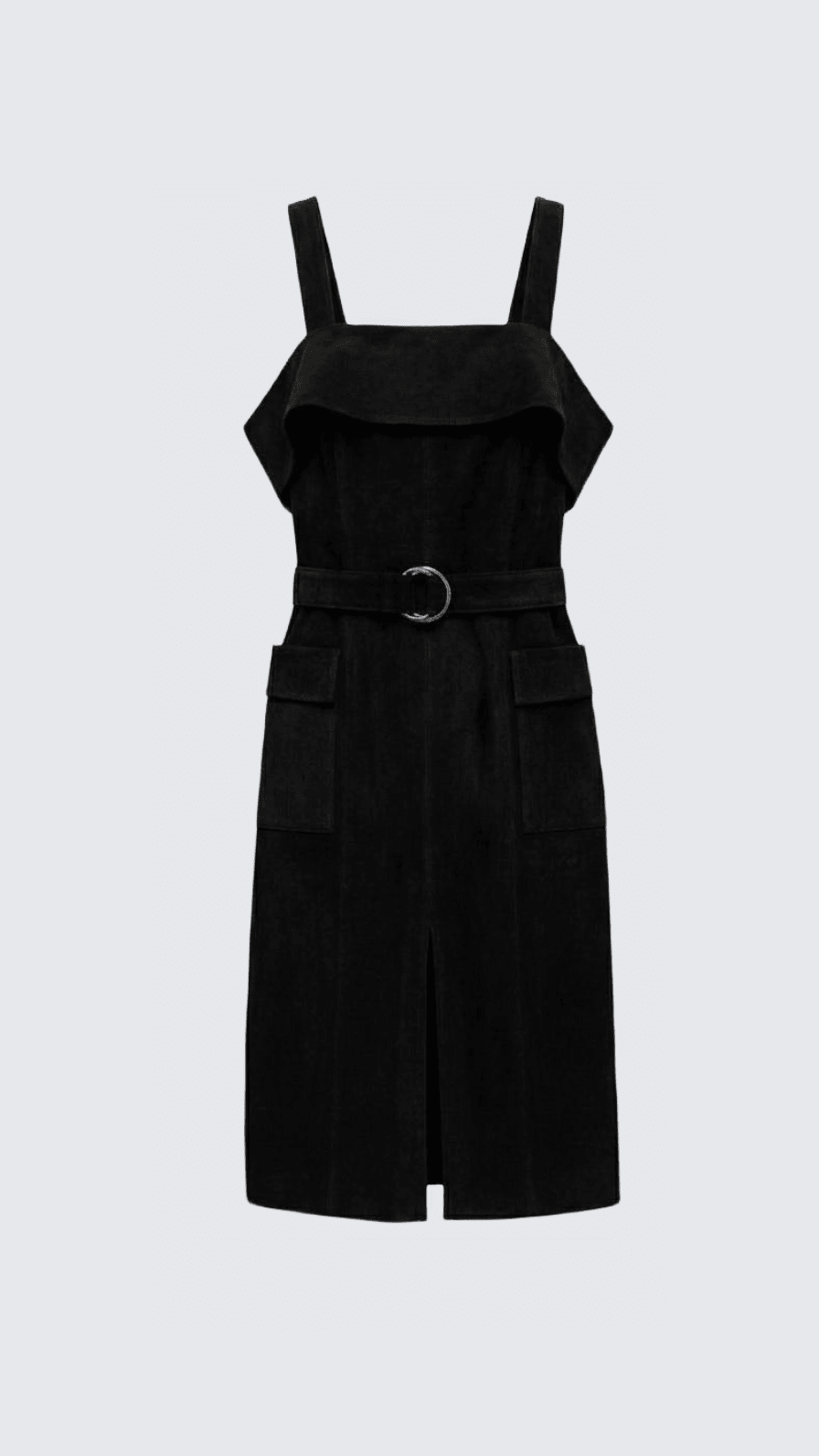 GRACE DRESS BLACK SUEDE LIGHT