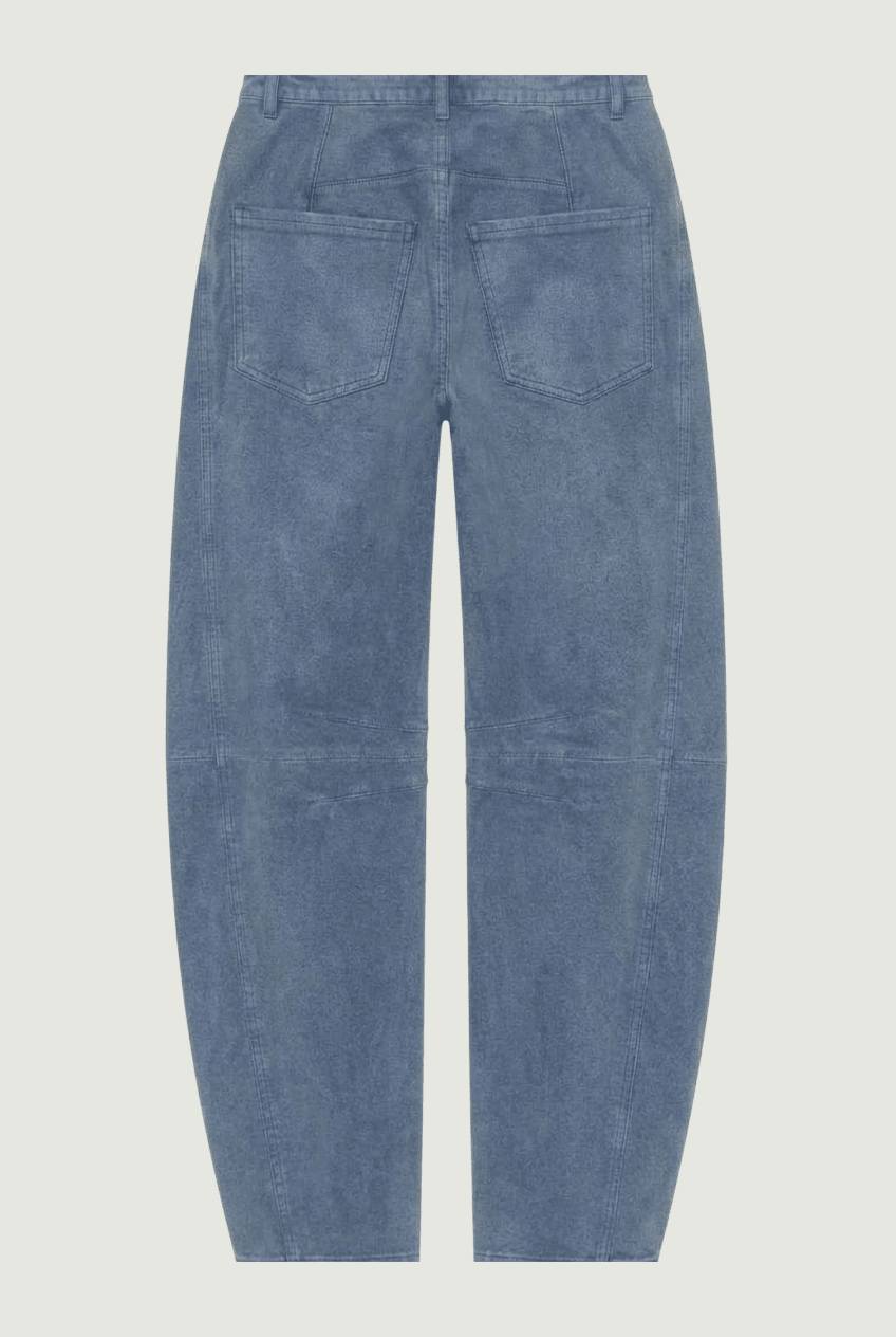 PANTALÓN DE BARRIL AZUL RETRO