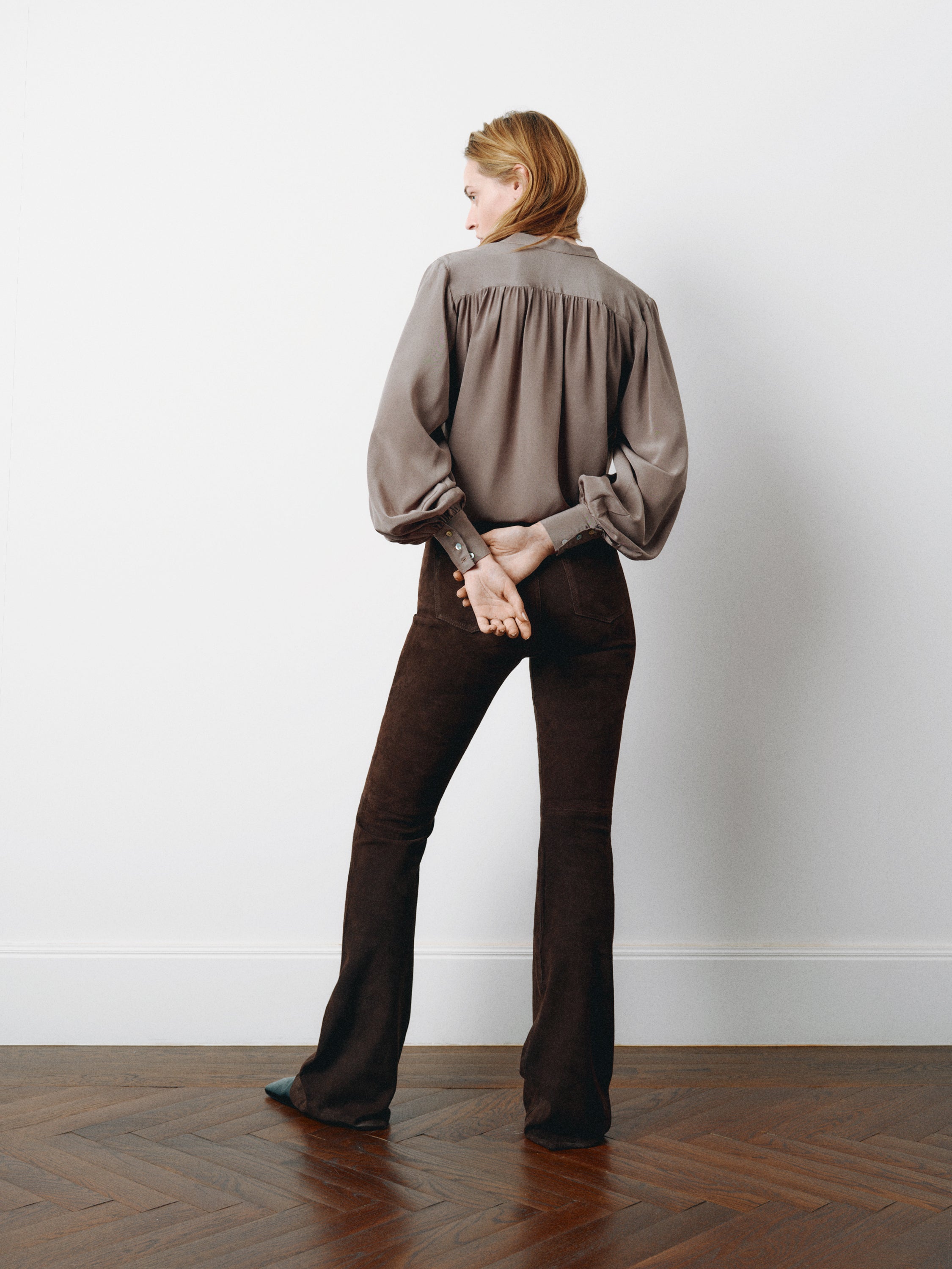 FLARE PANT DARK CHOCO