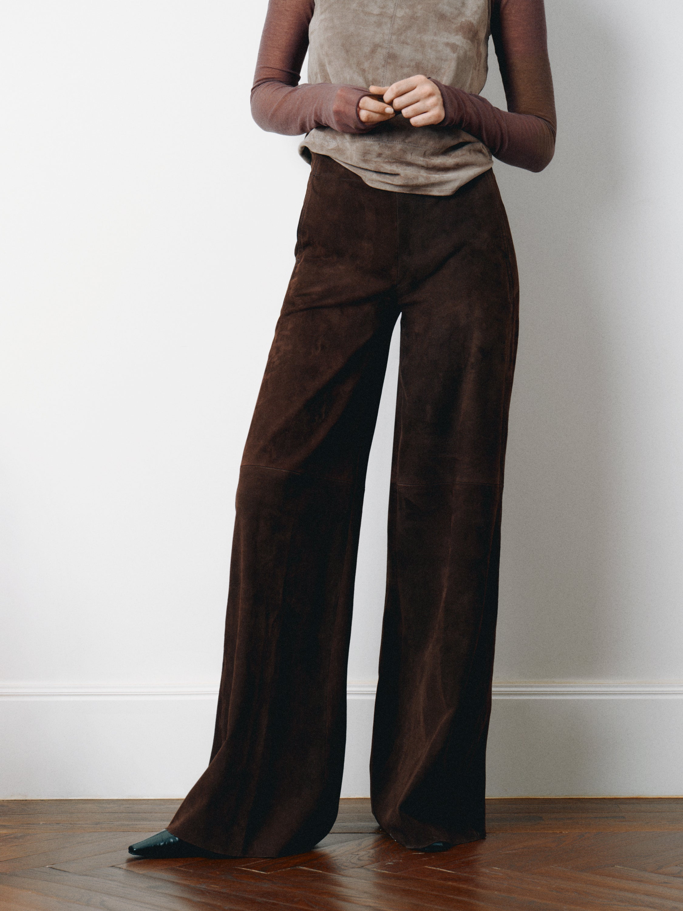 GABRIELLE PANT DARK CHOCO