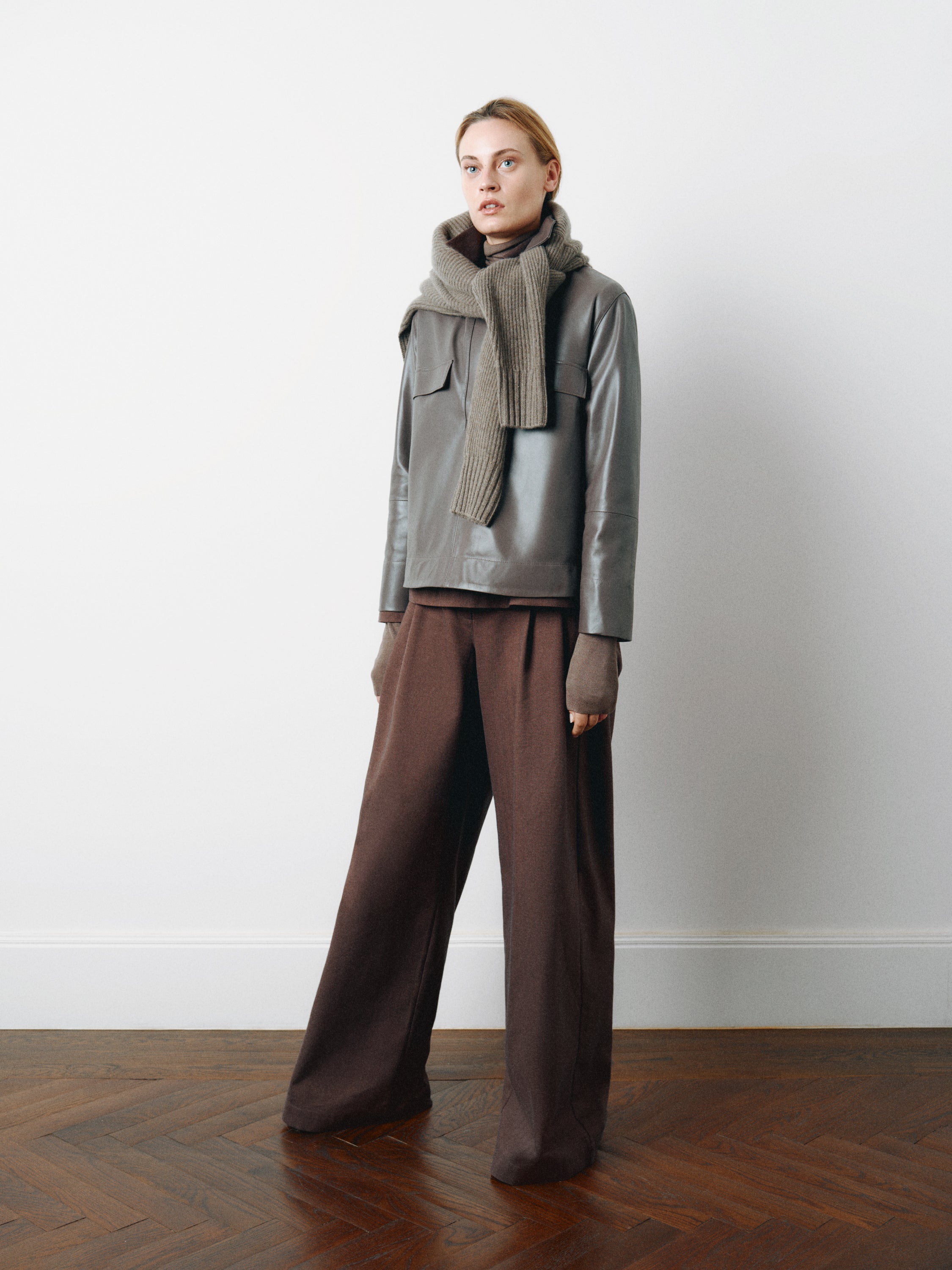 SAM LEATHER SHIRT SHADOW
