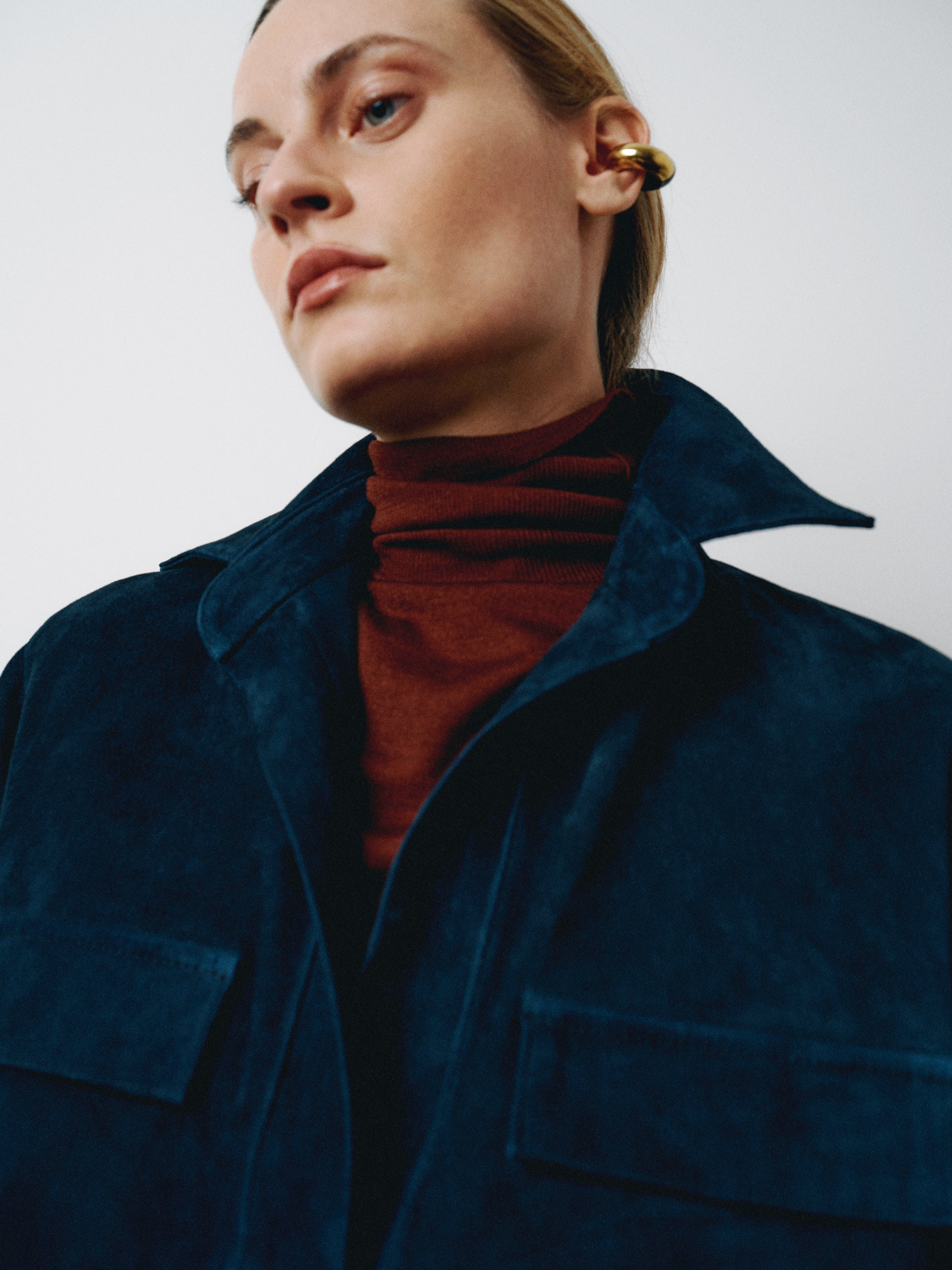 SAM SUEDE SHIRT NAVY