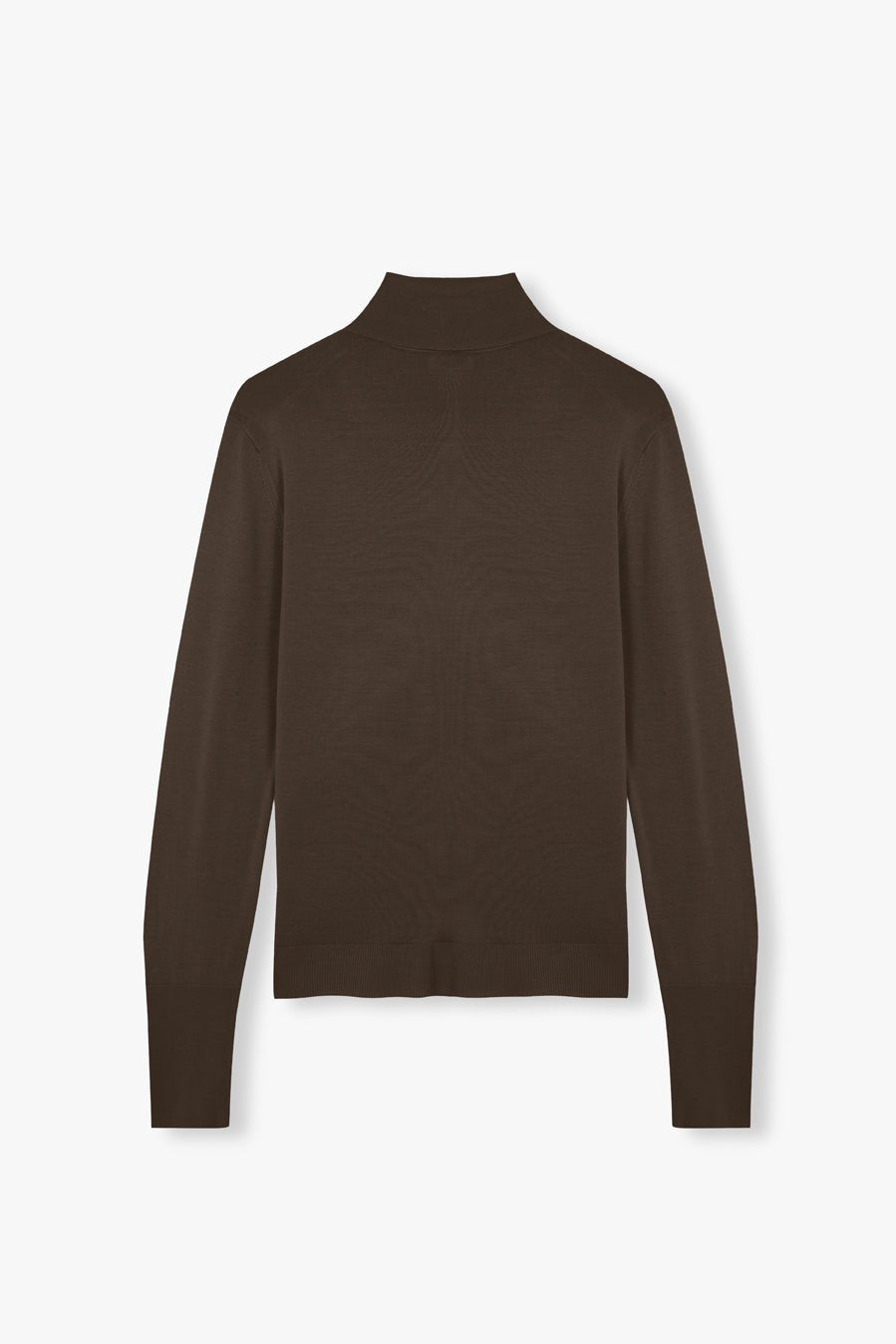TURTLE NECK SWEATER DARK CHOCO