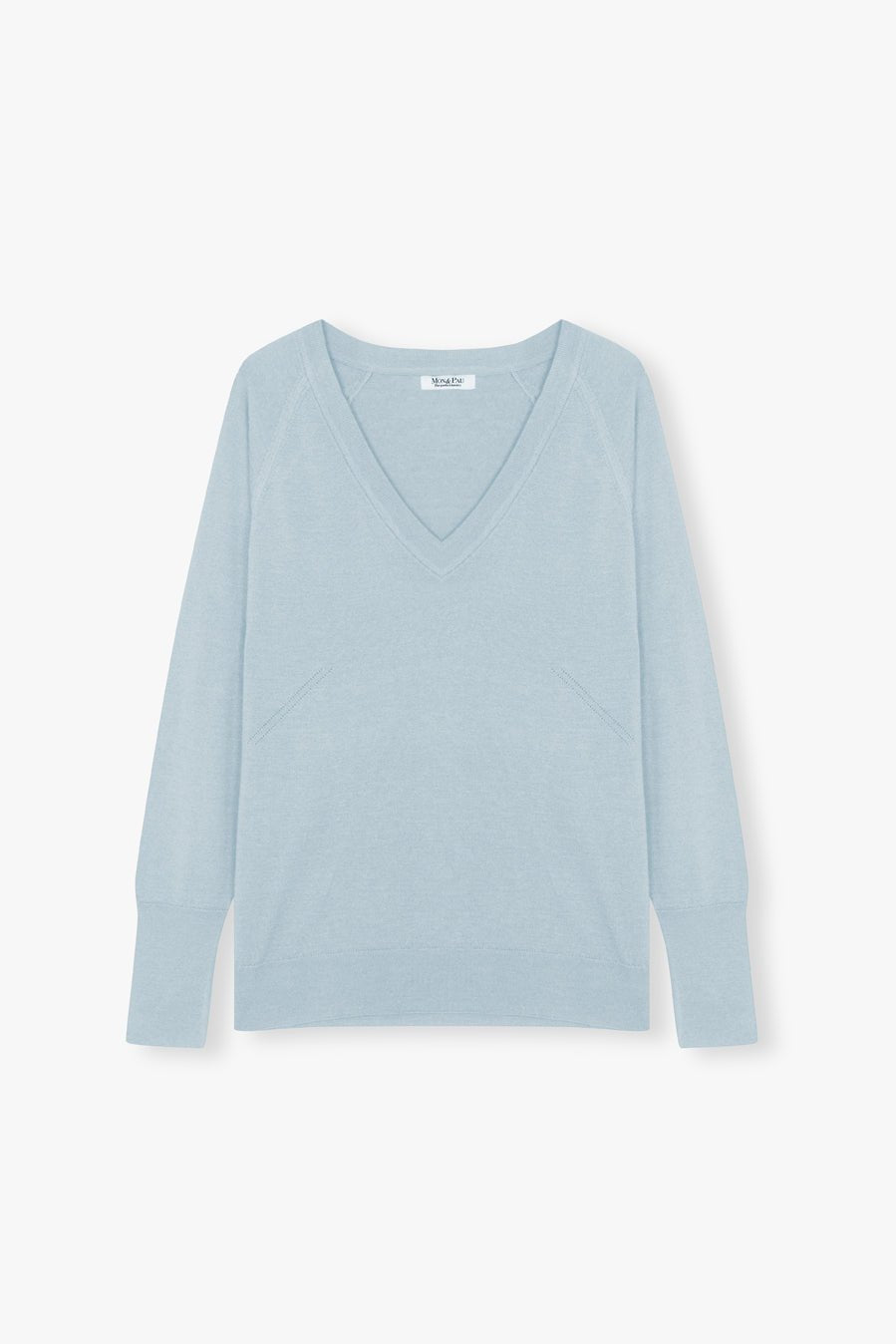 V NECK SWEATER AQUAMARINE