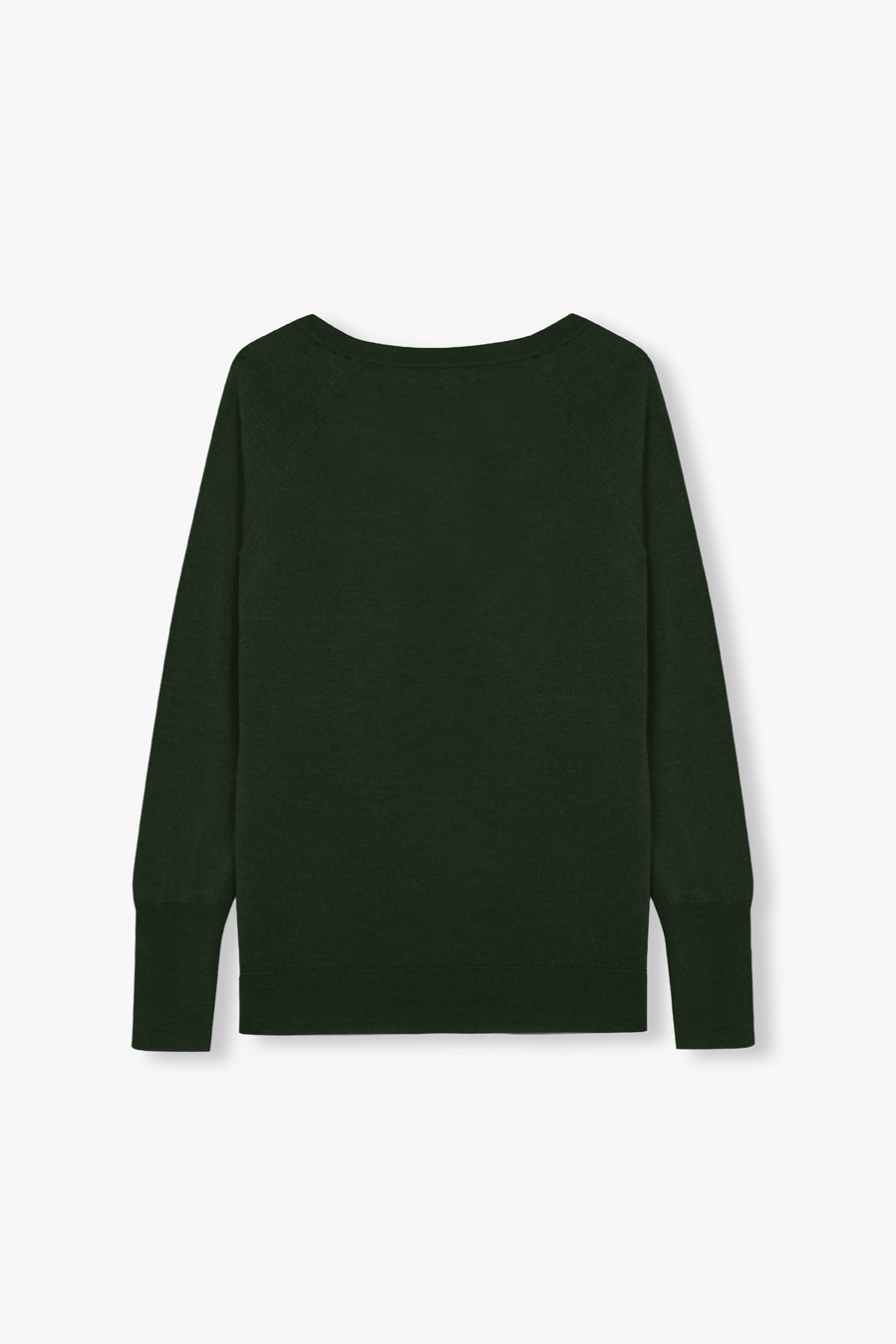 V NECK SWEATER EMERALD