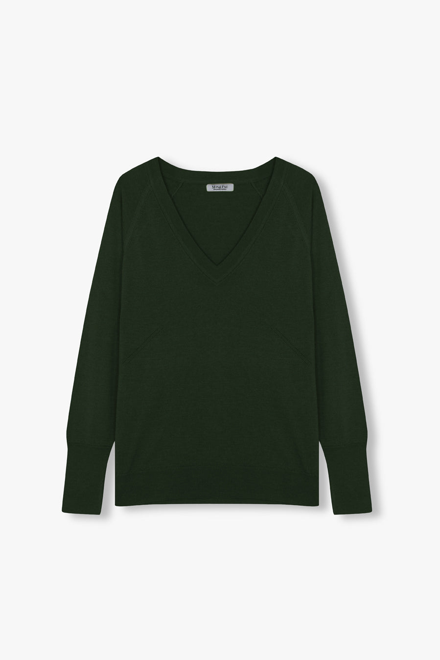 V NECK SWEATER EMERALD