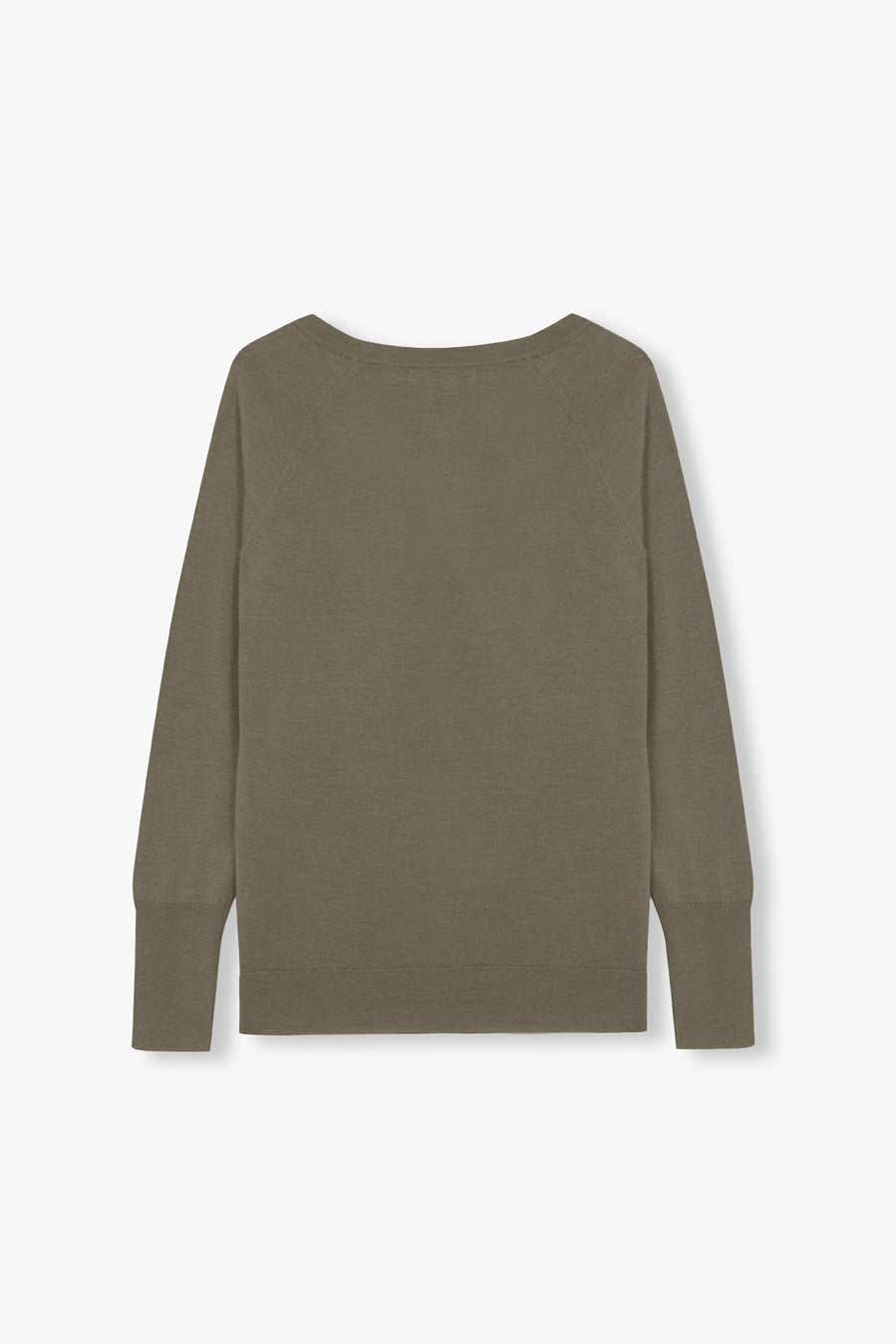 V NECK SWEATER OLIVINE